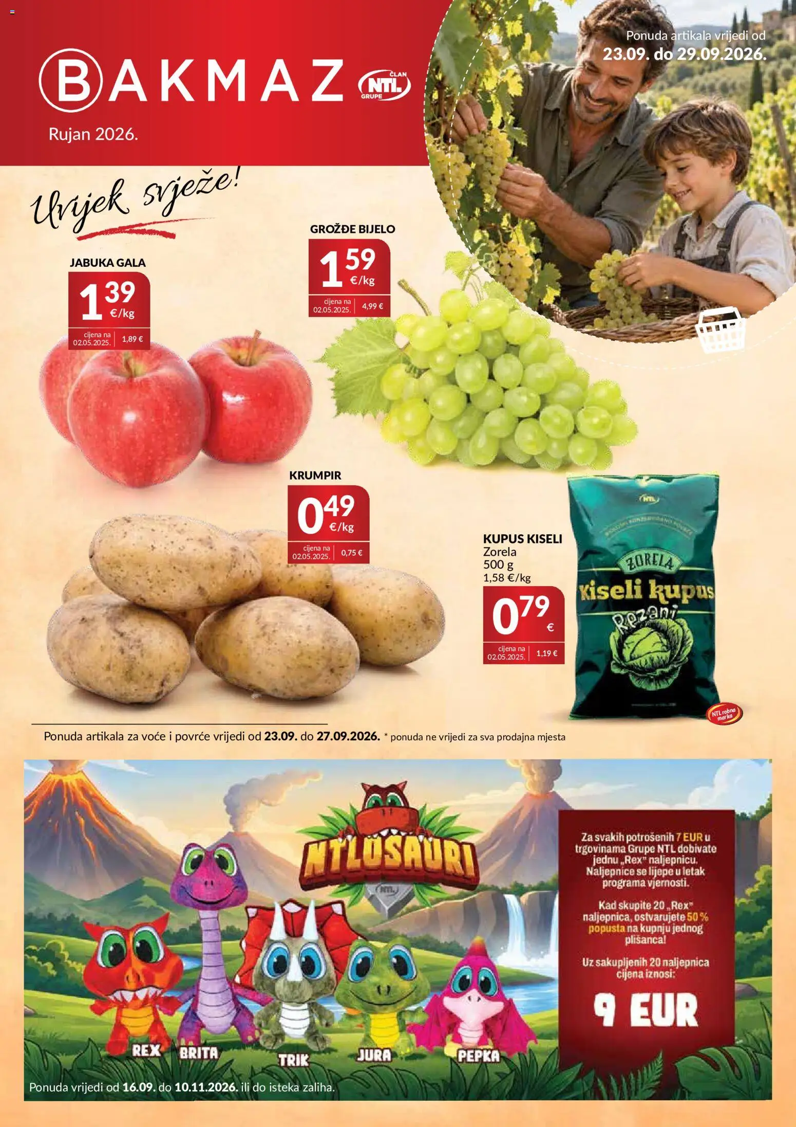 Pregled letka Bakmaz Katalog trgovine Bakmaz vrijedi od 23.09.2026
