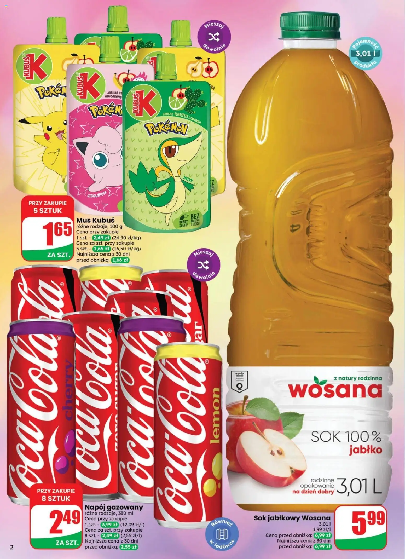 Pogląd gazetki "Dino gazetka - Weekendowe Okazje" ze sklepu Dino ważnej od 16.10.2026 - Coca cola, Limonka, Sok, Winogrono, Kubuś, Sok jabłkowy