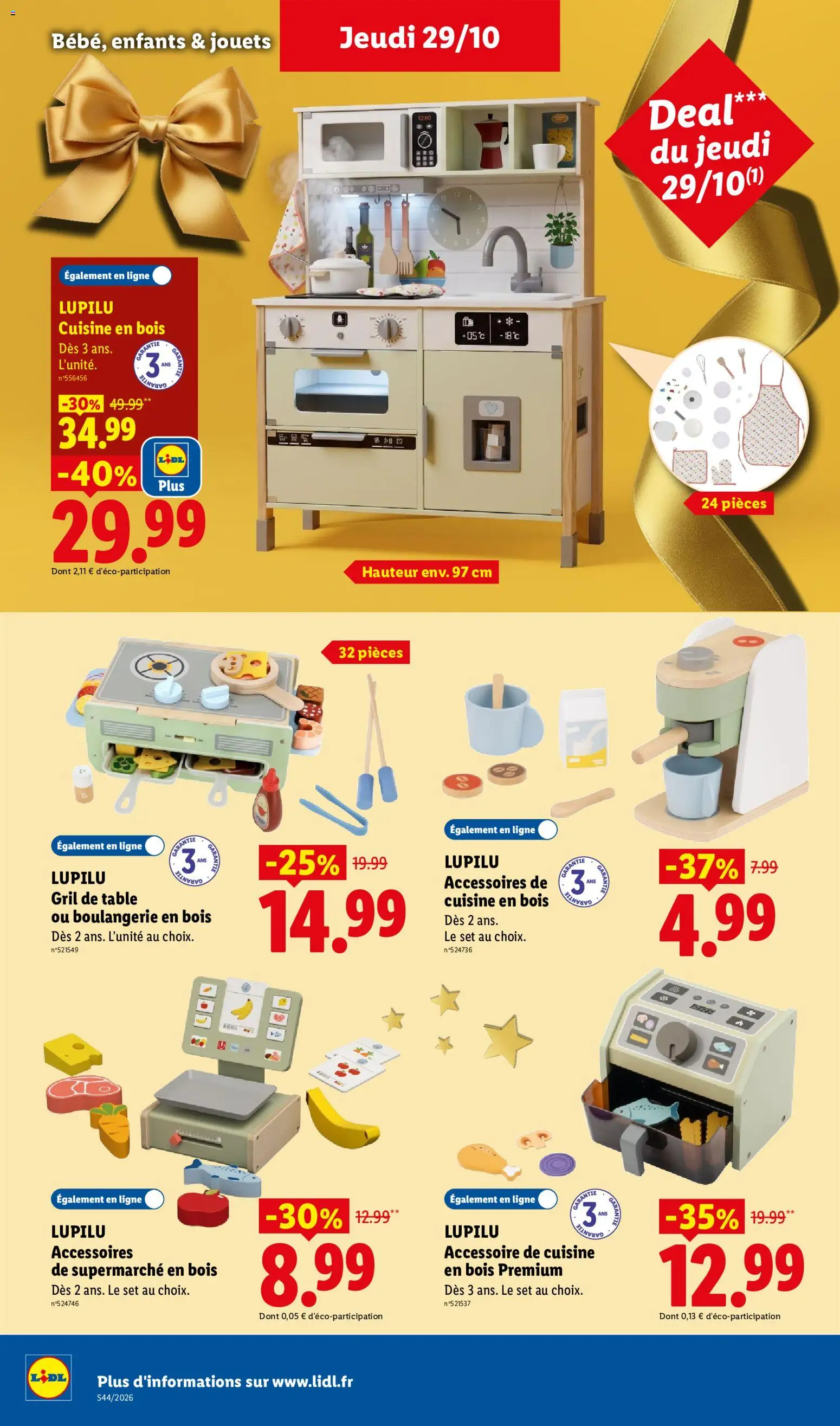 Prévisualisation de LIDL catalogue du magasin LIDL formulaire valide 29/10/2026 - Boulangerie, Jouets, Table, Grill, Gril