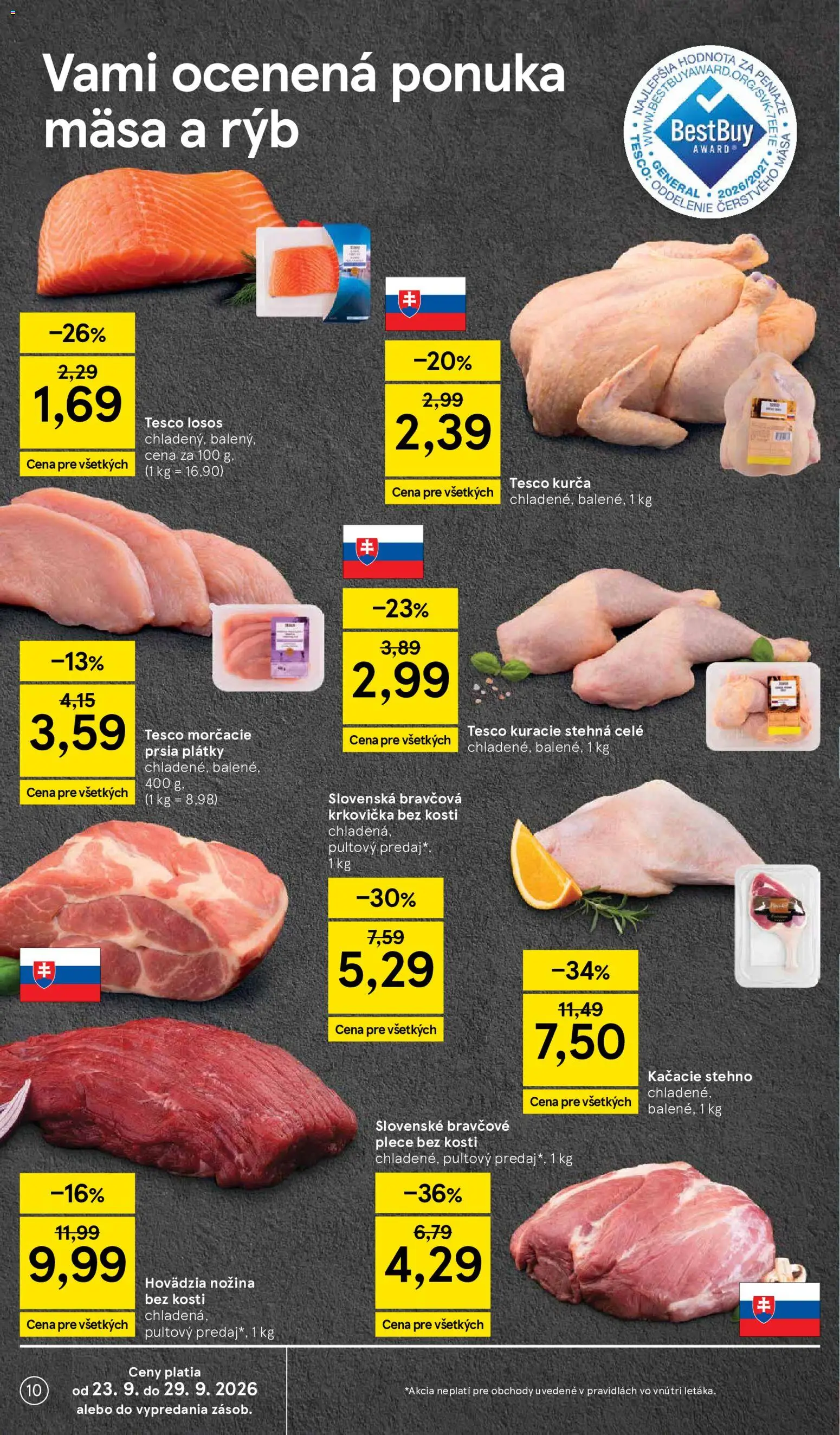 Náhľad Tesco letáku platného od 23.09.2026
