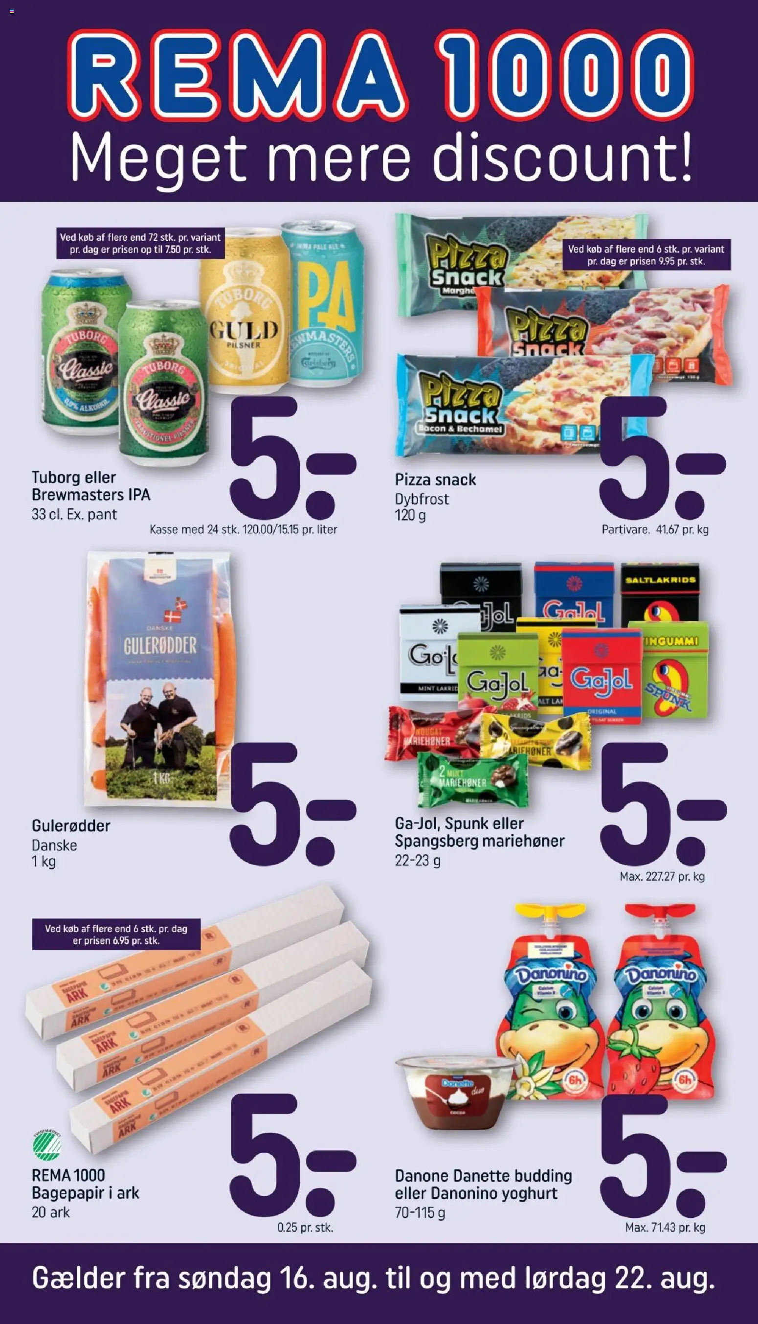 Eksempel på tilbudsavis Rema 1000 - Tilbudsavis uge 34 fra butik Rema 1000 gyldig fra 16/08/2026