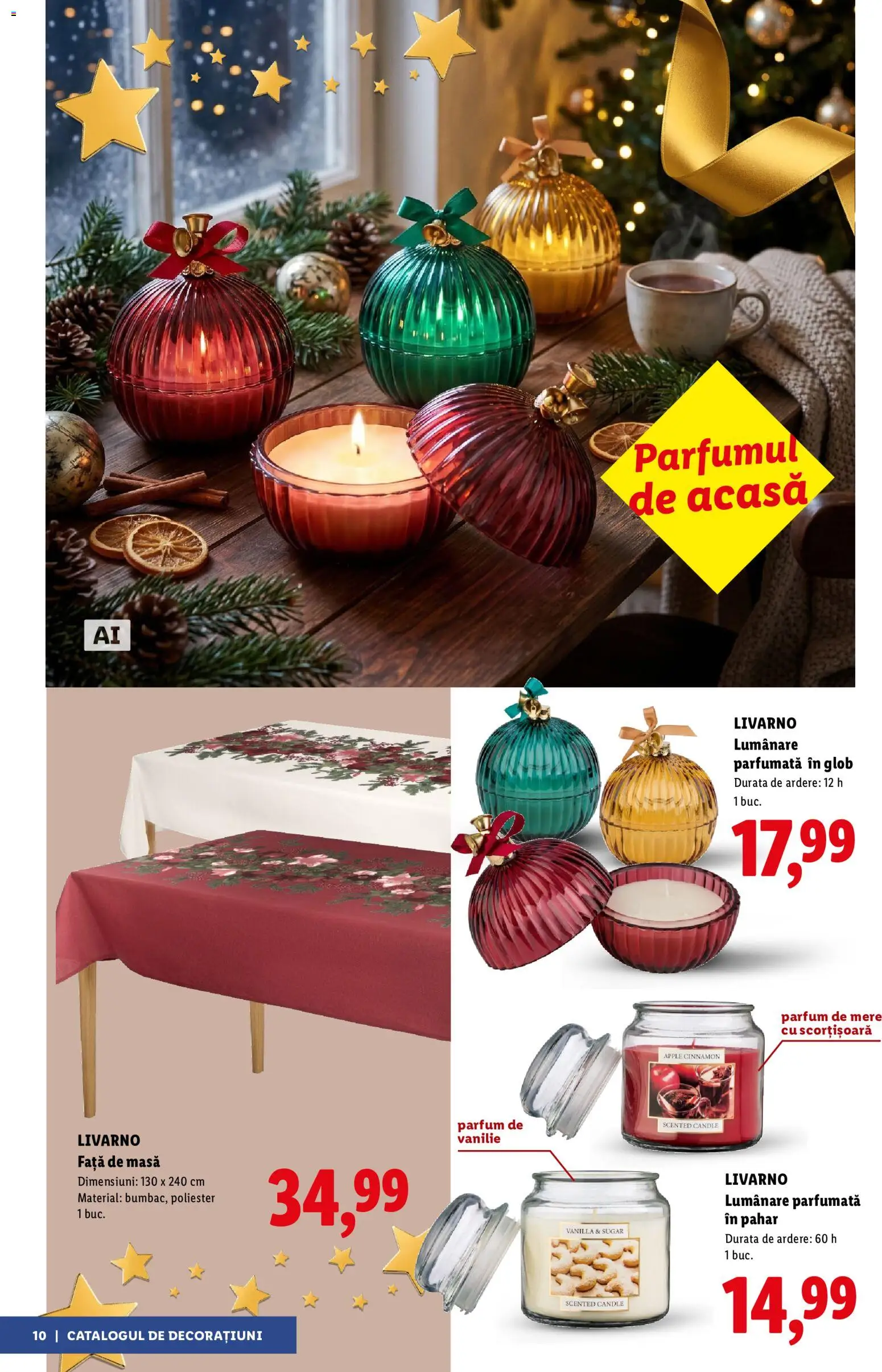 Previzualizarea de cataloage: Lidl Lidl Catalog Decorațiuni valabil de la 05.11.2026 - Apple, Parfum, Masă, Lumanare parfumata, Mere, Lumânare, Față de masă