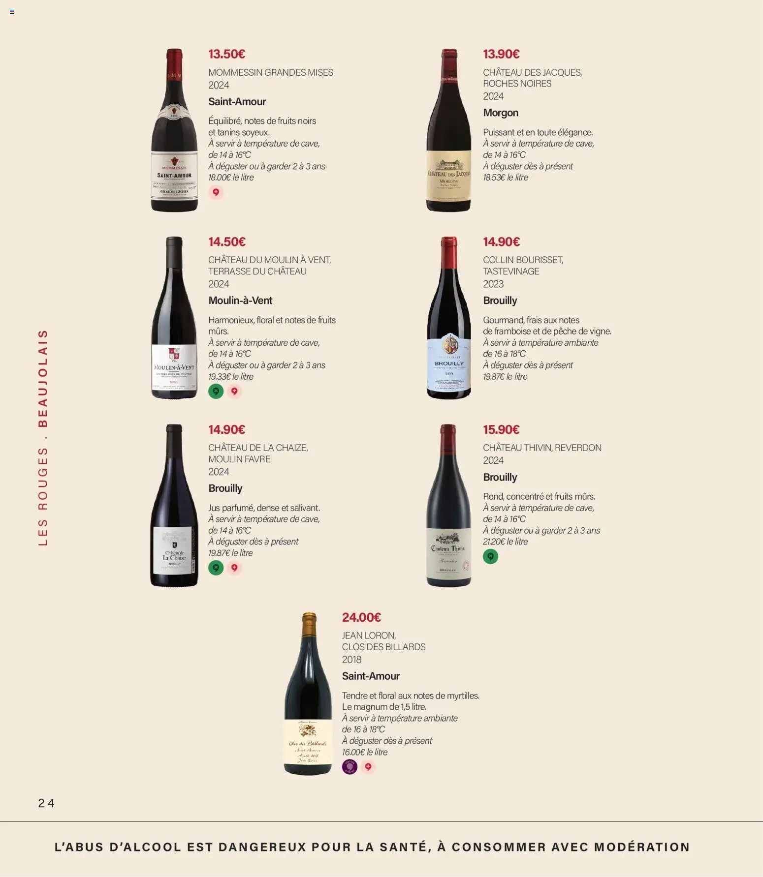 Prévisualisation de Monoprix - Guide foire aux vins du magasin Monoprix formulaire valide 11/09/2026 - Fruits, Jean, Pêche, Magnum, Framboise, Jus, Brouilly