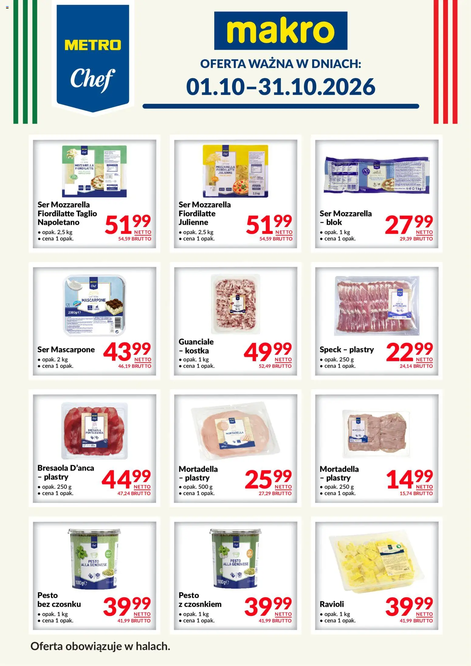 Pogląd gazetki "Makro gazetka - Metro Chef" ze sklepu Makro ważnej od 01.10.2026 - Ravioli, Pesto, Mozzarella, Mascarpone, Ser, Ser mascarpone