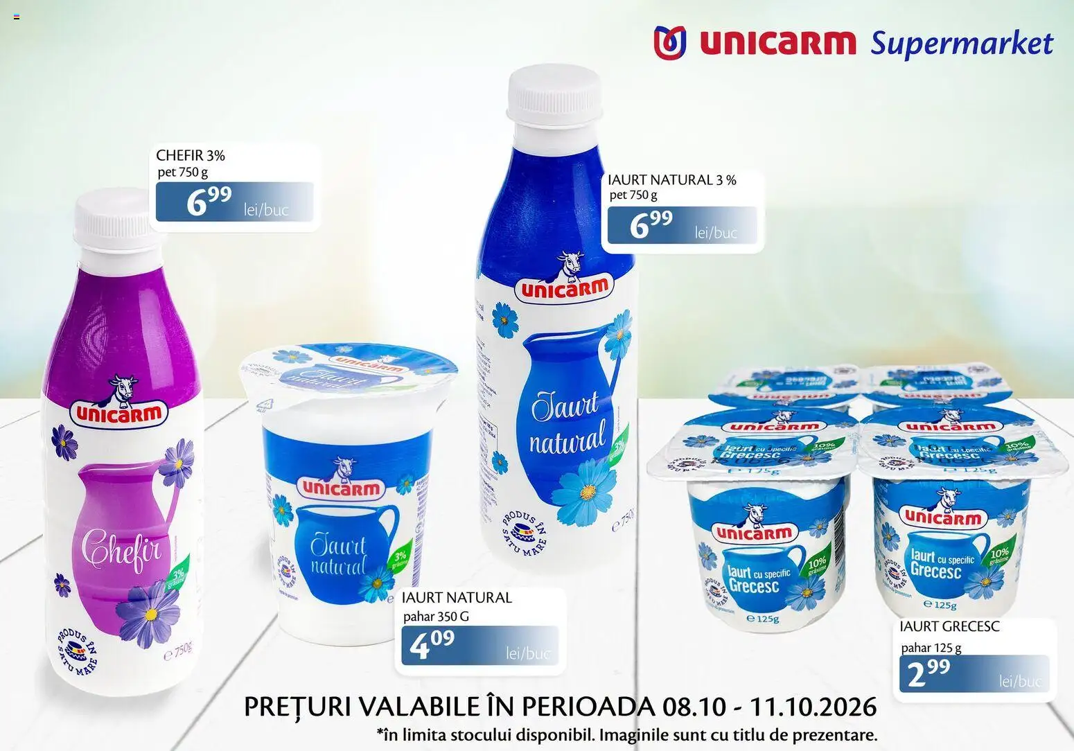 Previzualizarea de cataloage: Unicarm Unicarm Catalog Produse lactate valabil de la 08.10.2026 - Iaurt, Chefir