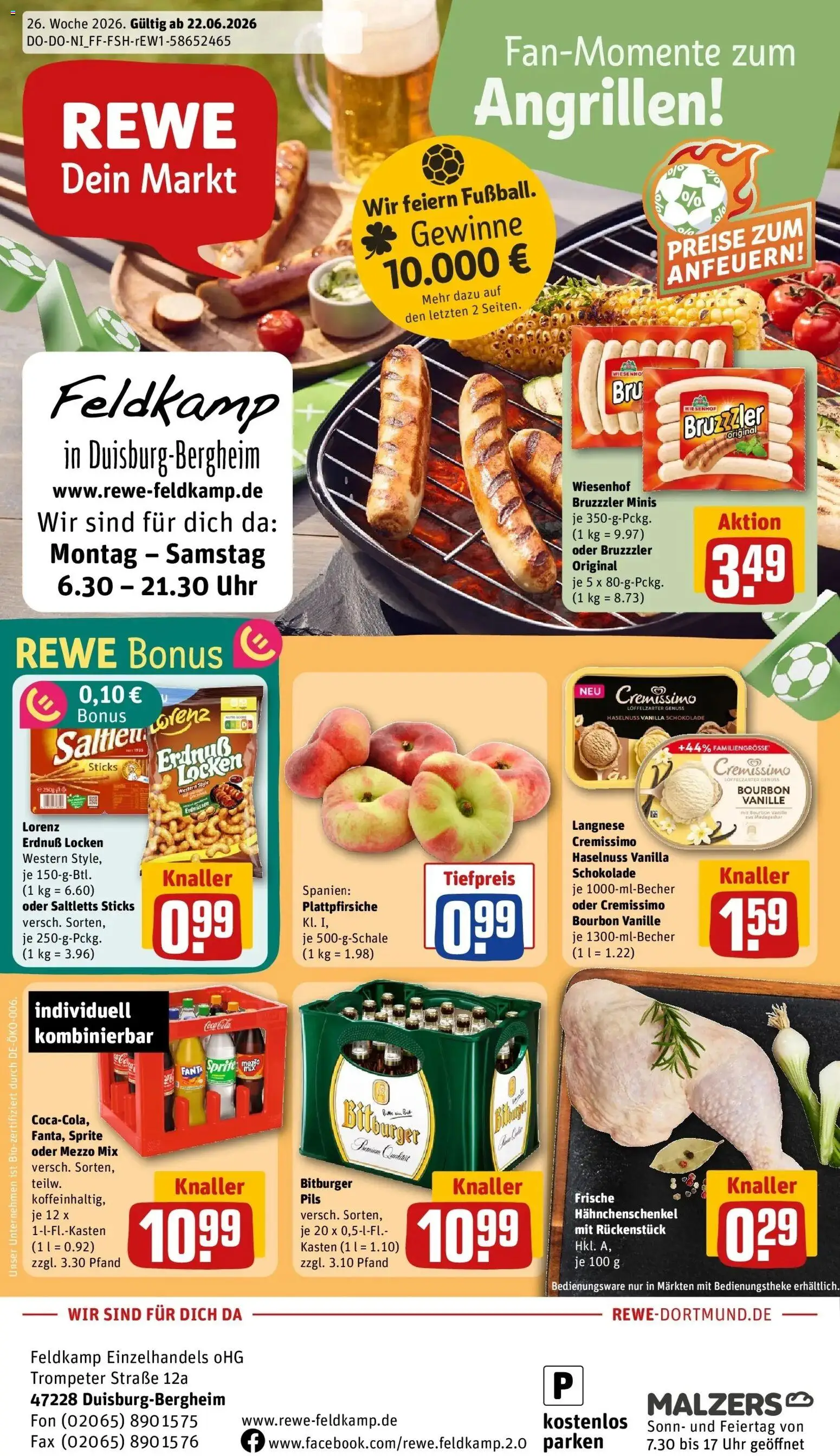 Vorschau von dem Prospekt des Geschäftes Rewe, gültig ab dem 21.06.2026