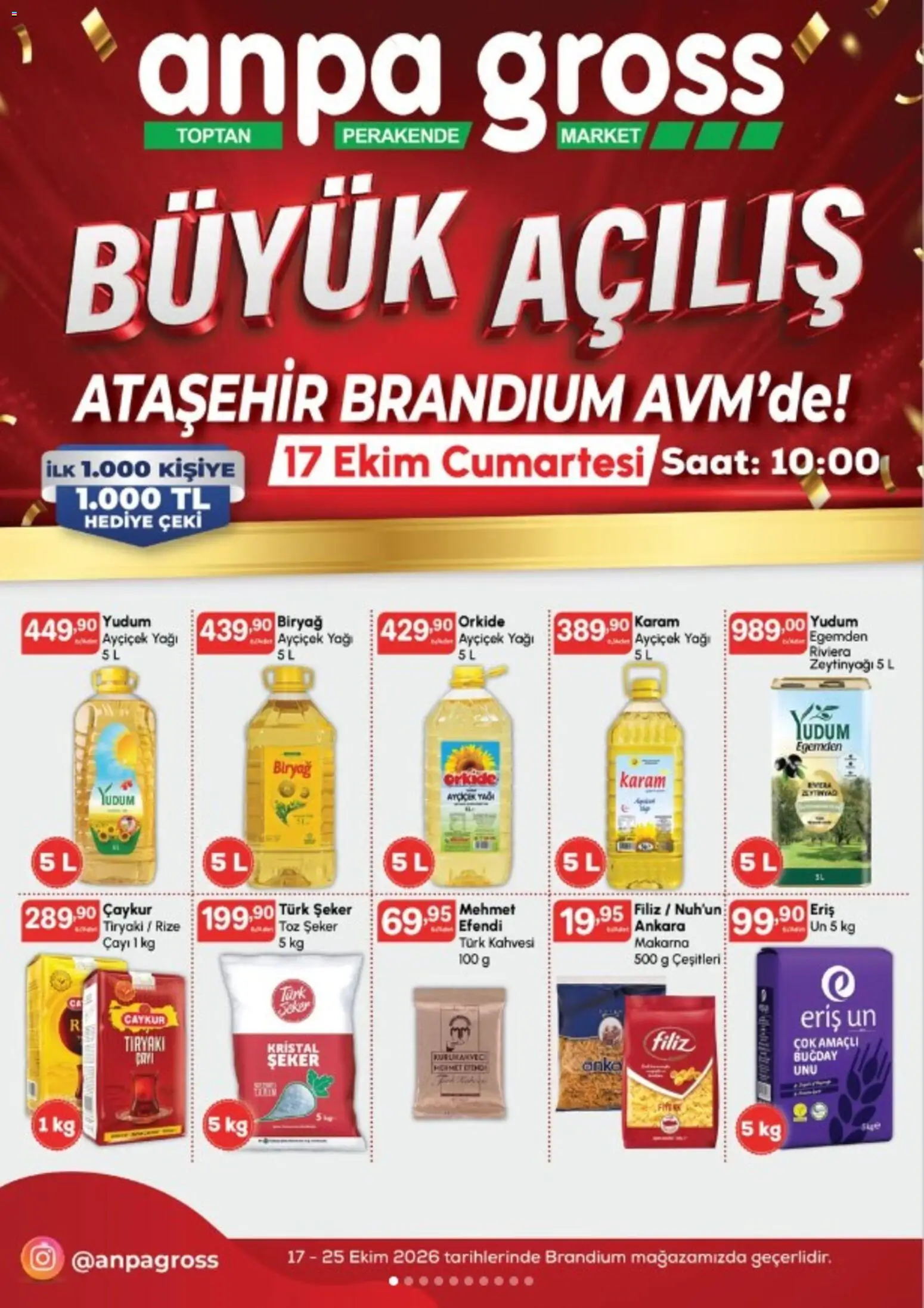 Anpa Gross Anpa Gross - Ataşehir Brandium AVM’deki açılışımıza katalog 17.10.2026 - Broşürünün önizlemesi