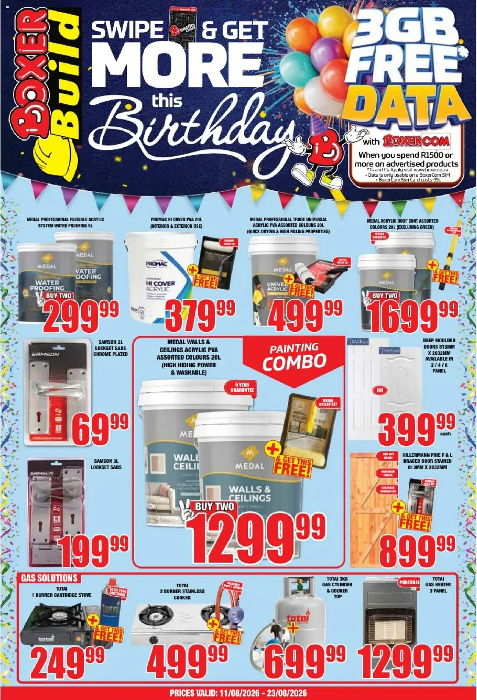 Preview of Boxer flyer valid from 11/08/2026 - Water, Heater, Coat, Stove, Data, Sim, Cover, Cooker