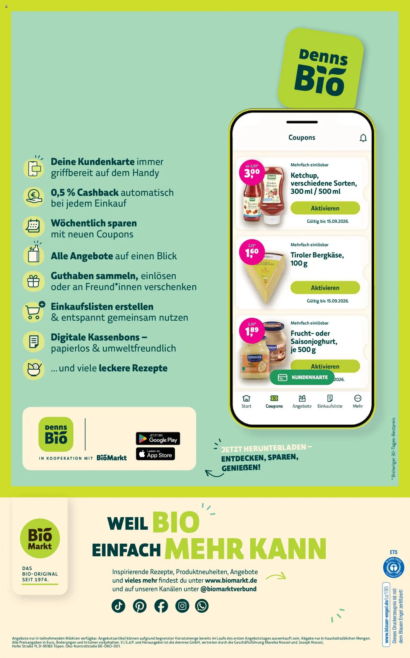 Vorschau von dem Prospekt des Geschäftes BioMarkt, gültig ab dem 09.09.2026