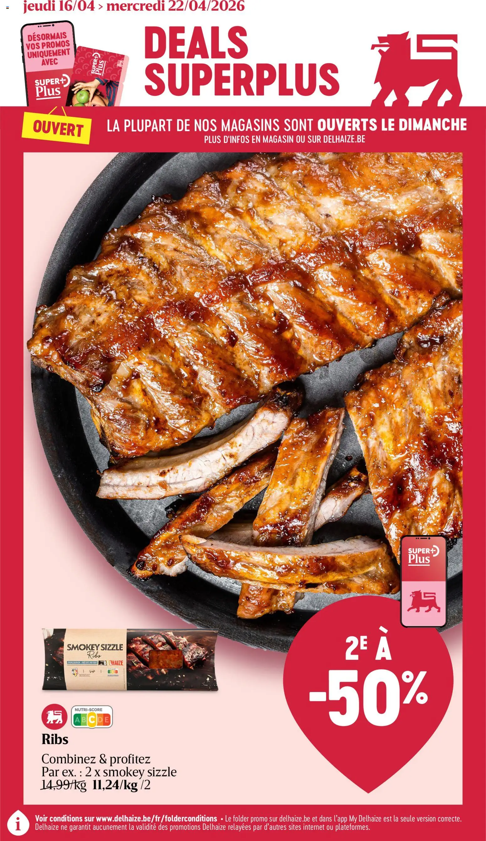 Voorbeeld van Delhaize Folder de la semaine 16 van winkel Delhaize geldig vanaf 16/04/2026