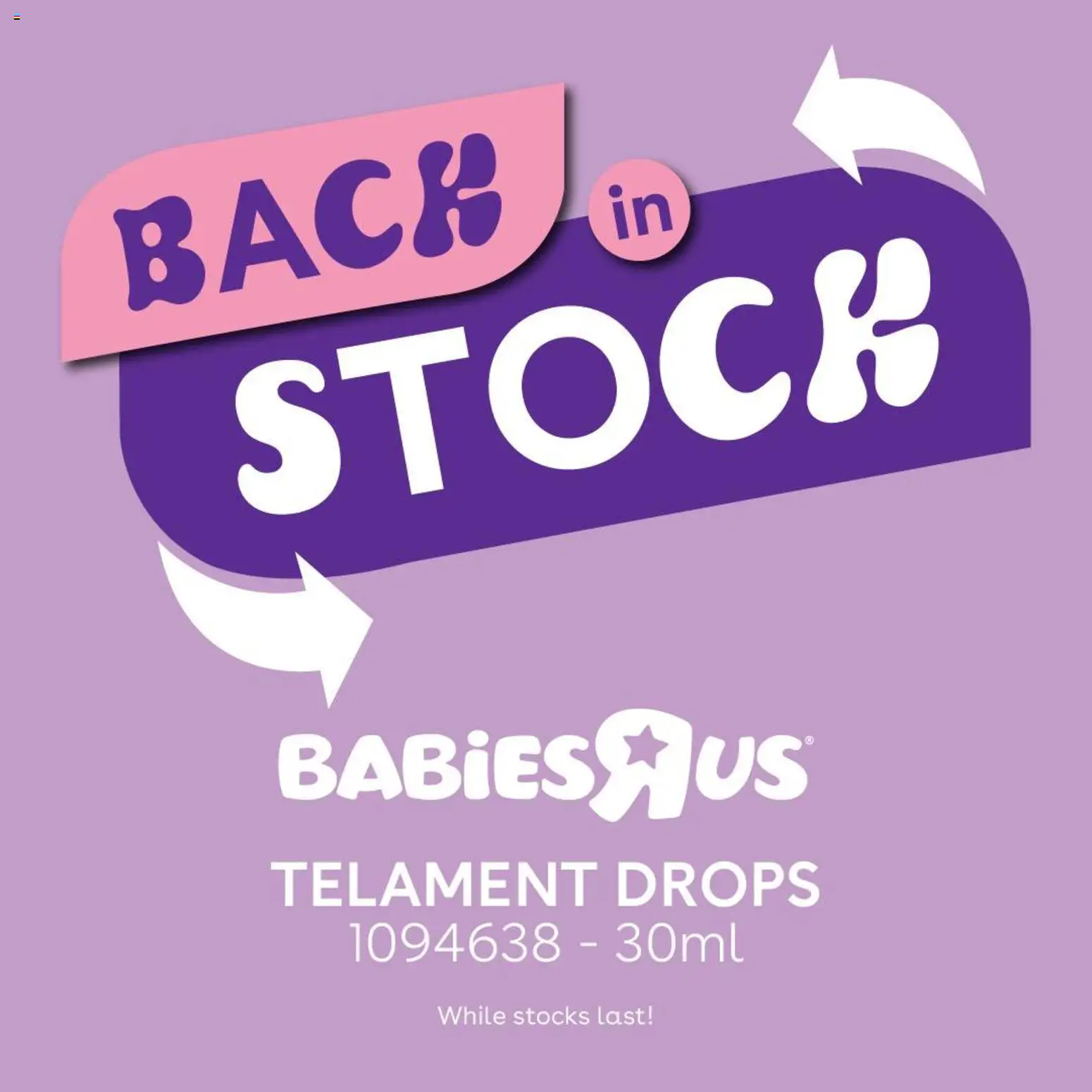Babies R Us Back In Stock Specials from from Monday 23/03/2026