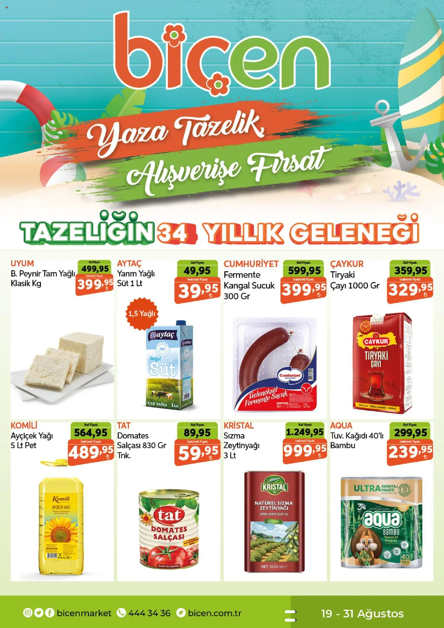Biçen Market Biçen Market Katalog 19.08.2026 - Broşürünün önizlemesi