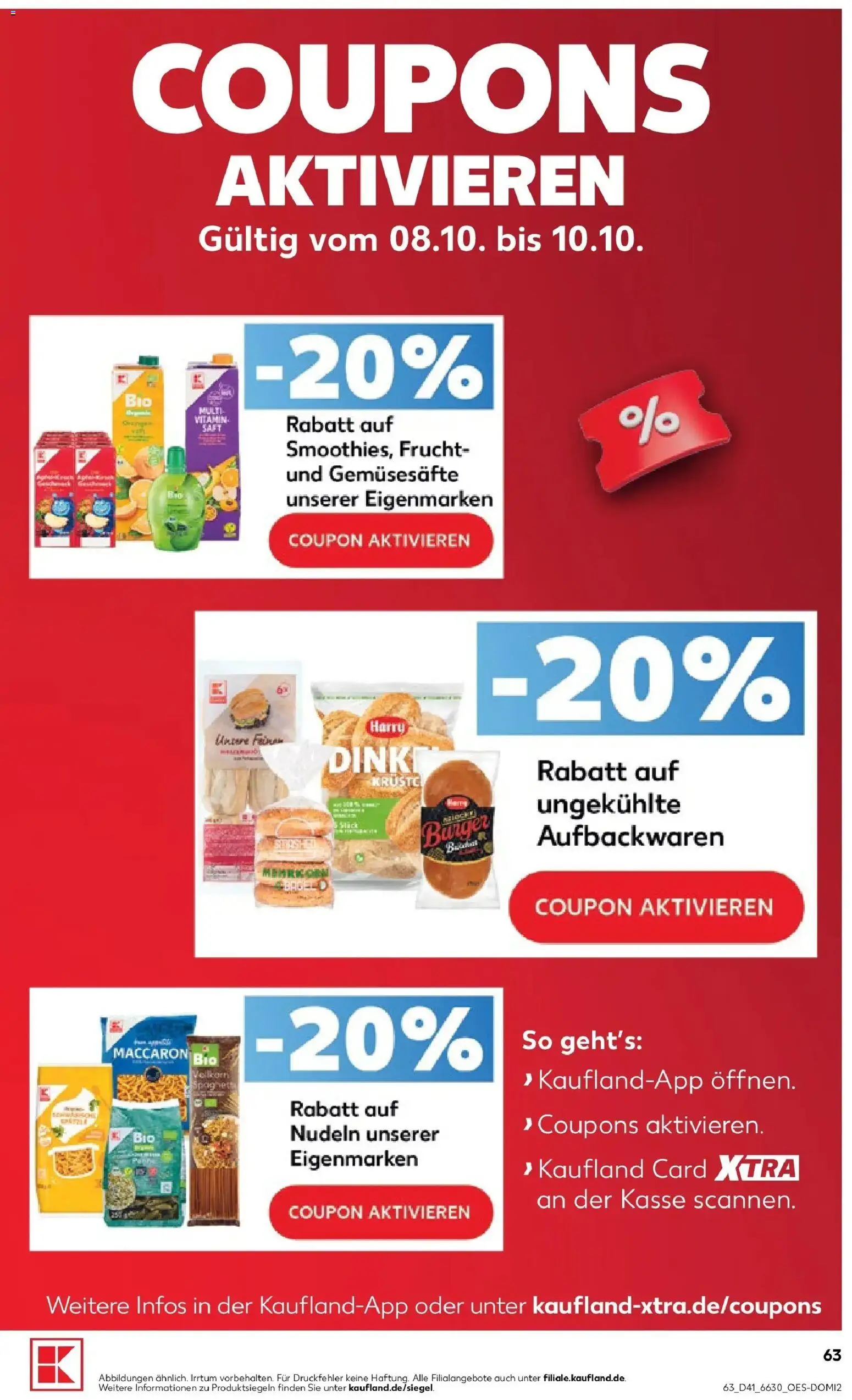 Vorschau von dem Prospekt des Geschäftes Kaufland, gültig ab dem 08.10.2026 - Burger, Nudeln