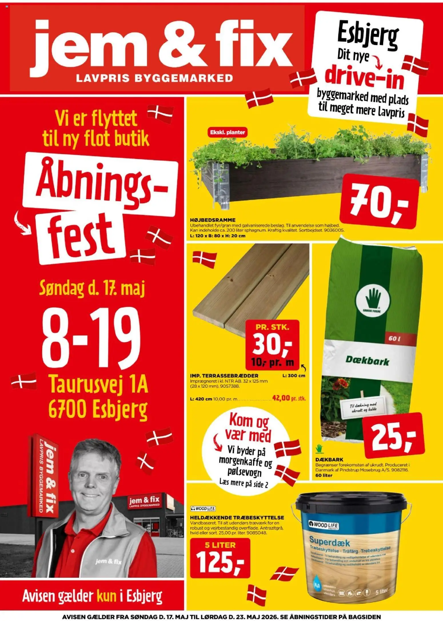 Eksempel på tilbudsavis Jem & fix - Åbningsavis - Esbjerg fra butik Jem & fix gyldig fra 17/05/2026