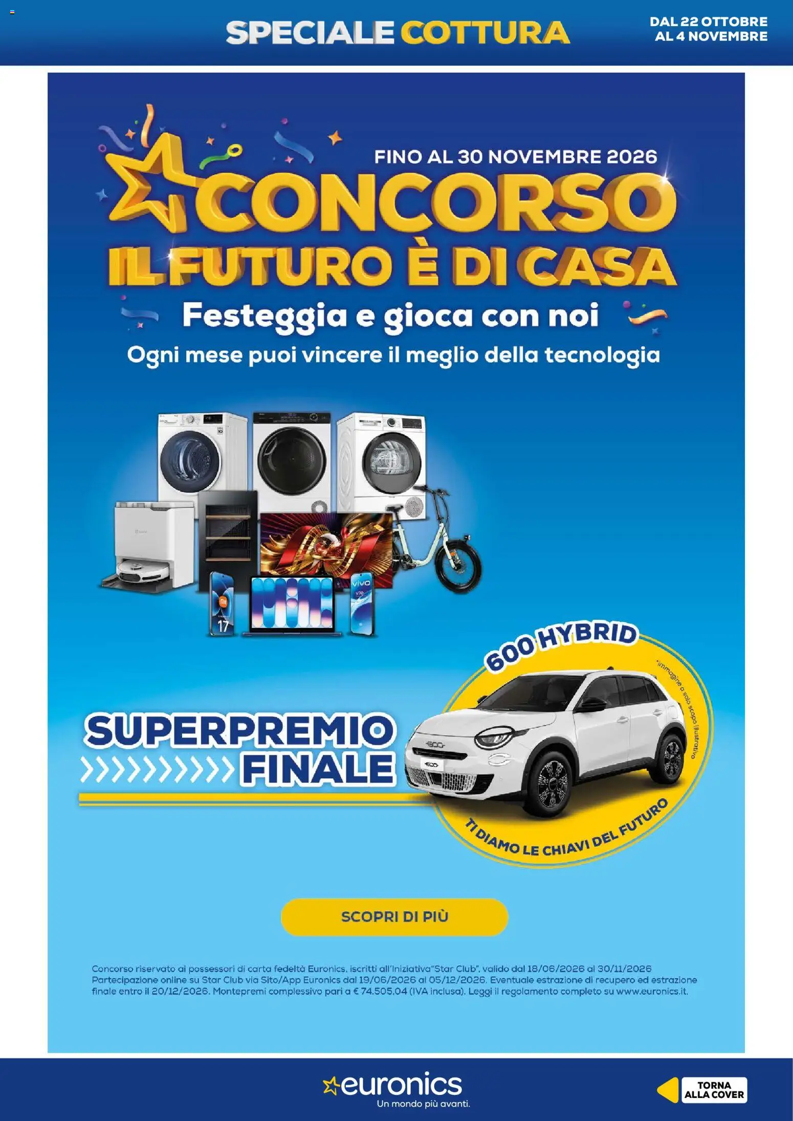 Anteprima dell'opuscolo Euronics volantino Cottura dal negozio Euronics valido da 22/10/2026