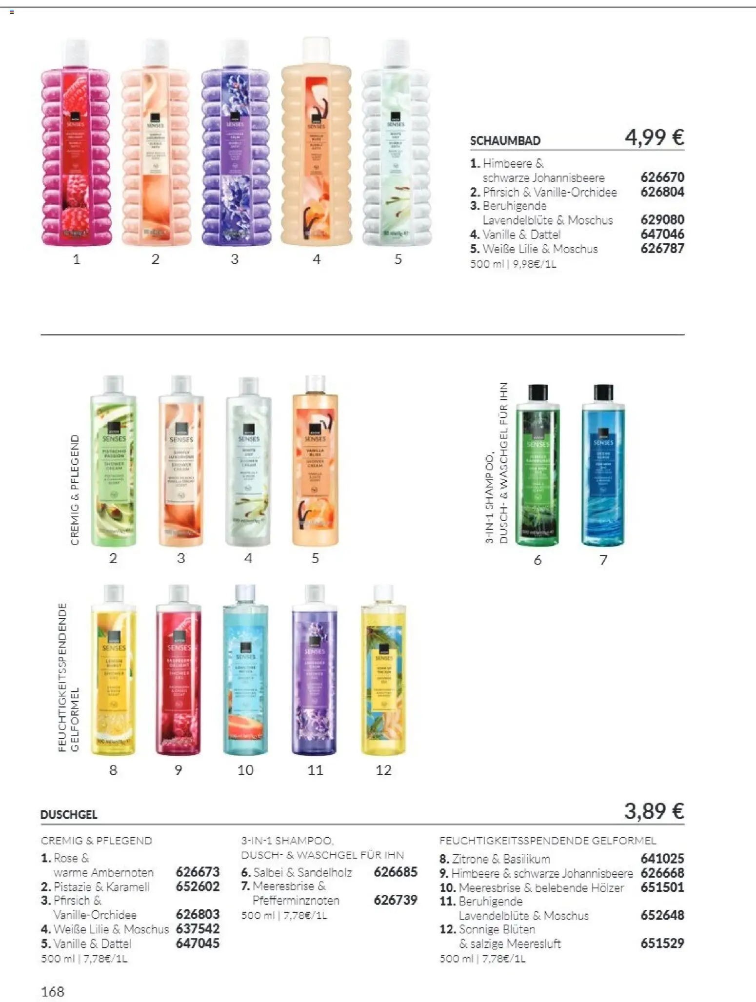Vorschau von dem Prospekt des Geschäftes Avon, gültig ab dem 01.10.2026 - Himbeere, Pfirsich, Shampoo, Zitrone, Vanille, Duschgel, Dattel