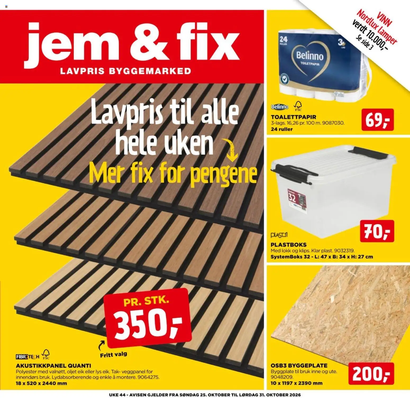 Forhåndsvis Jem & Fix kundeavis fra butikk Jem & Fix gyldig fra 25/10/2026