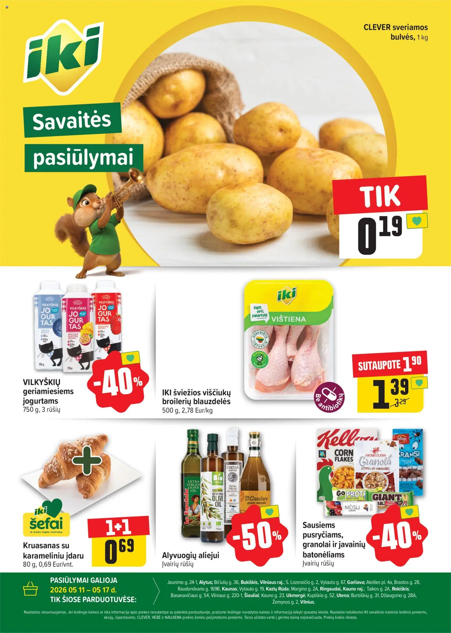IKI parduotuvės leidinio IKI leidinys - Specialūs pasiūlymai IKI parduotuvės klientams galiojančio nuo 2026.05.11 peržiūra