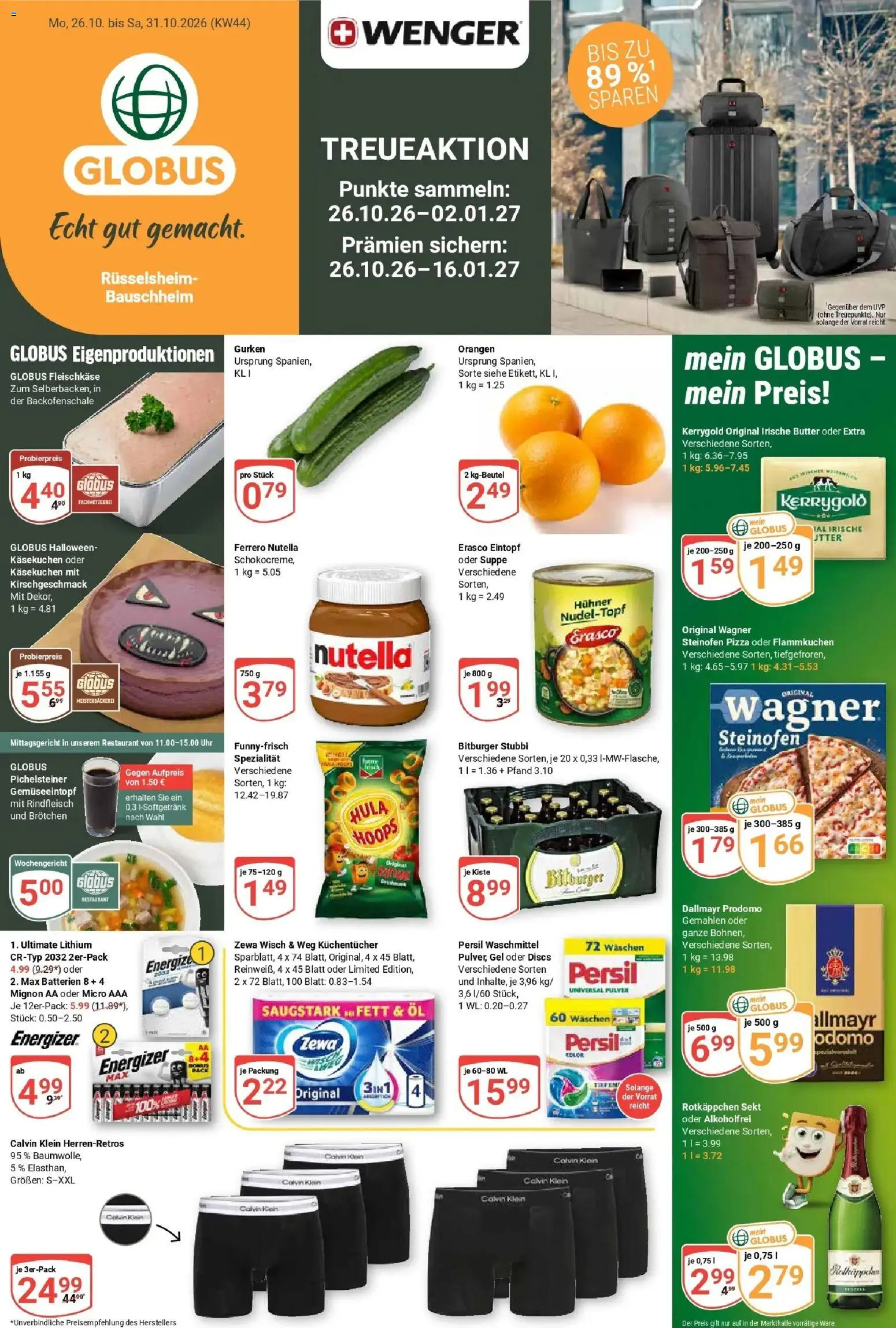 Vorschau von dem Prospekt des Geschäftes Globus, gültig ab dem 26.10.2026