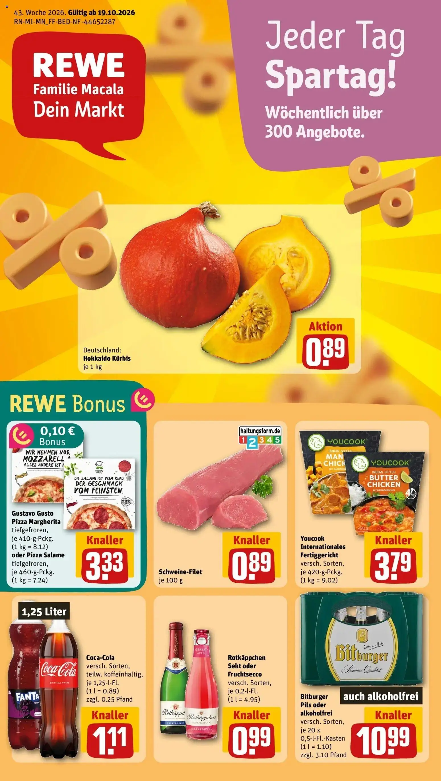 Vorschau von dem Prospekt des Geschäftes Rewe, gültig ab dem 19.10.2026