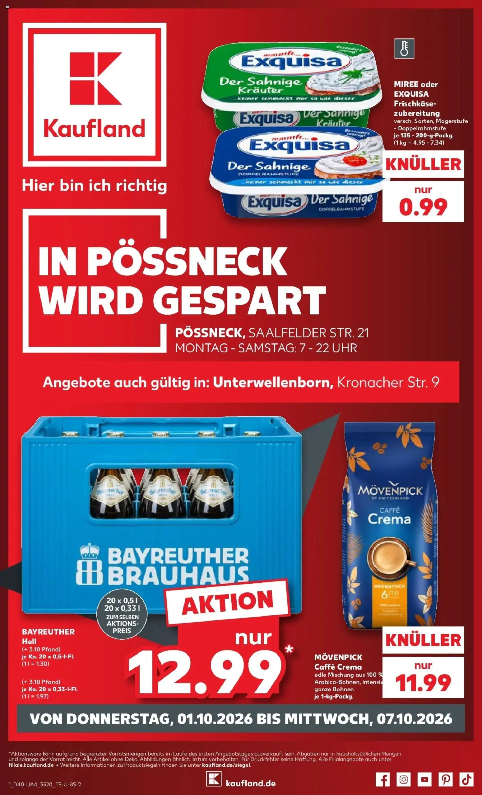 Vorschau von dem Prospekt des Geschäftes Kaufland, gültig ab dem 01.10.2026