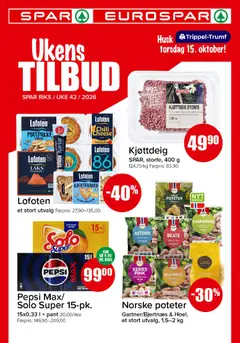 Forhåndsvis Spar kundeavis fra butikk Spar gyldig fra 12/10/2026