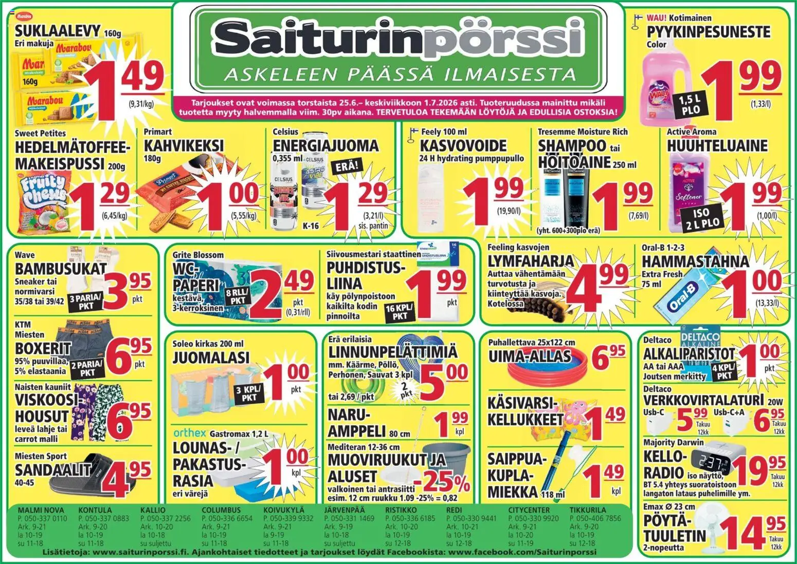 Kaupan Saiturinpörssi Saiturinpörssi tarjoukset esikatselu, voimassa 25/06/2026