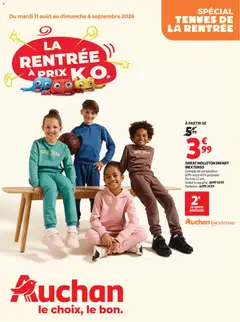 Voorbeeld van Auchan Vêtements enfants rentrée van winkel Auchan geldig vanaf 11/08/2026