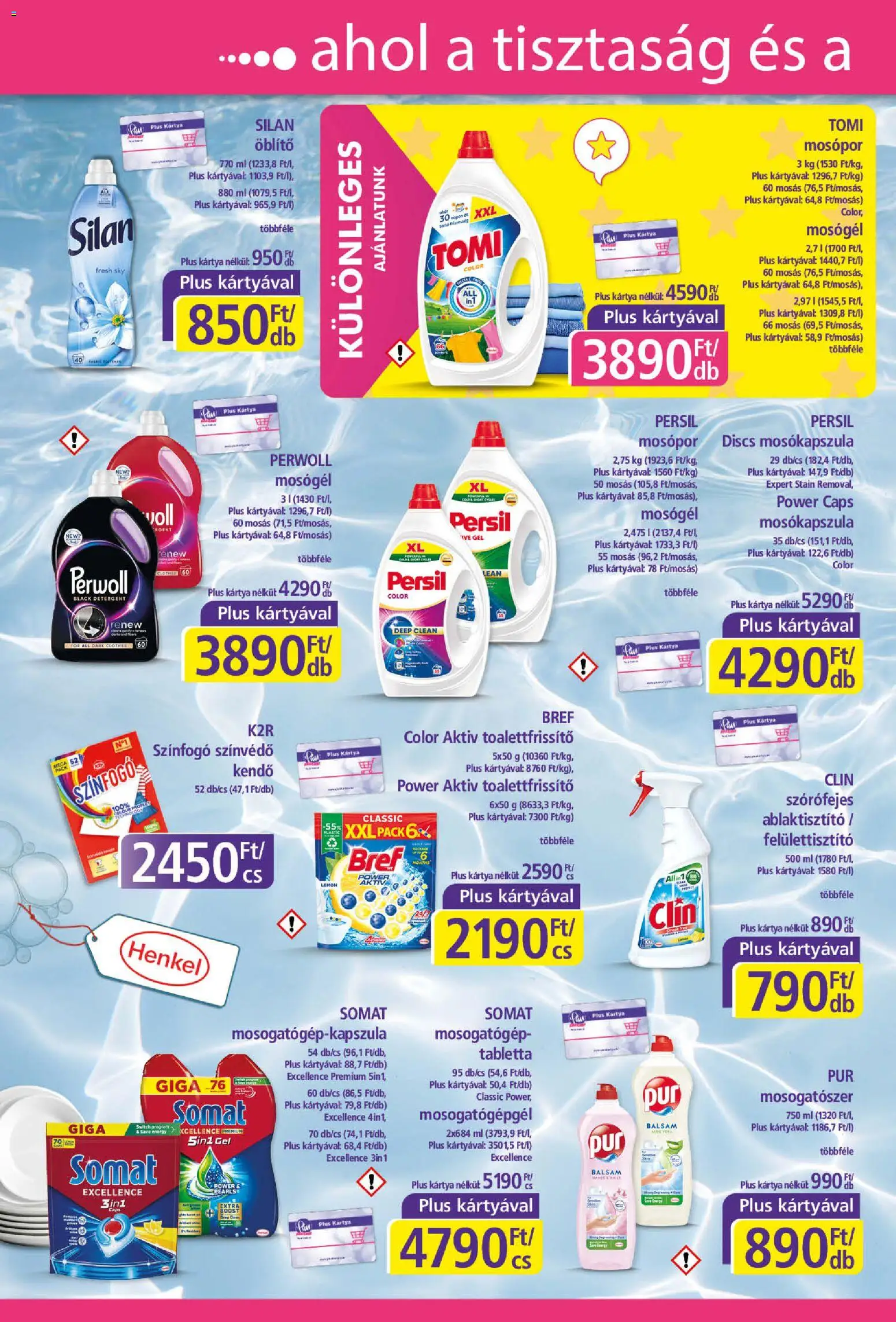 Plus Market - Plus Market akciós újság megtekintése, amely érvényes 2026.09.03.-től - Mosogatógép, Öblítő, Perwoll, Tabletta, Mosókapszula, Kendő, Mosópor, Silan