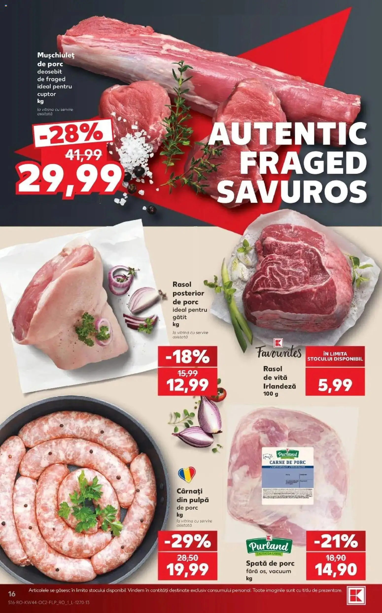 Previzualizarea de cataloage: Kaufland Kaufland Satu Mare valabil de la 28.10.2026 - Cuptor, Vită, Carne De Porc, Spata de porc, Cârnați, Rasol, Vitrină