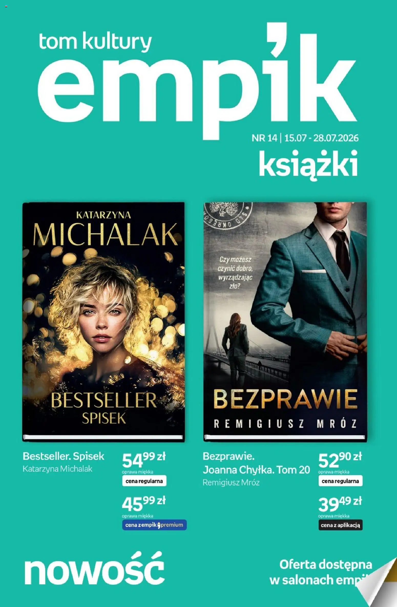 Pogląd gazetki "Empik promocje - Tom kultury Książki" ze sklepu Empik ważnej od 15.07.2026