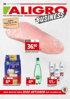 Vorschau des Merkblatts Aligro aktionen Business Schlieren, Gossau SG, Frauenfeld, Rapperswil-Jona, Sargans, Bern vom Shop Aligro gültig von 11.05.2026 bis 16.05.2026