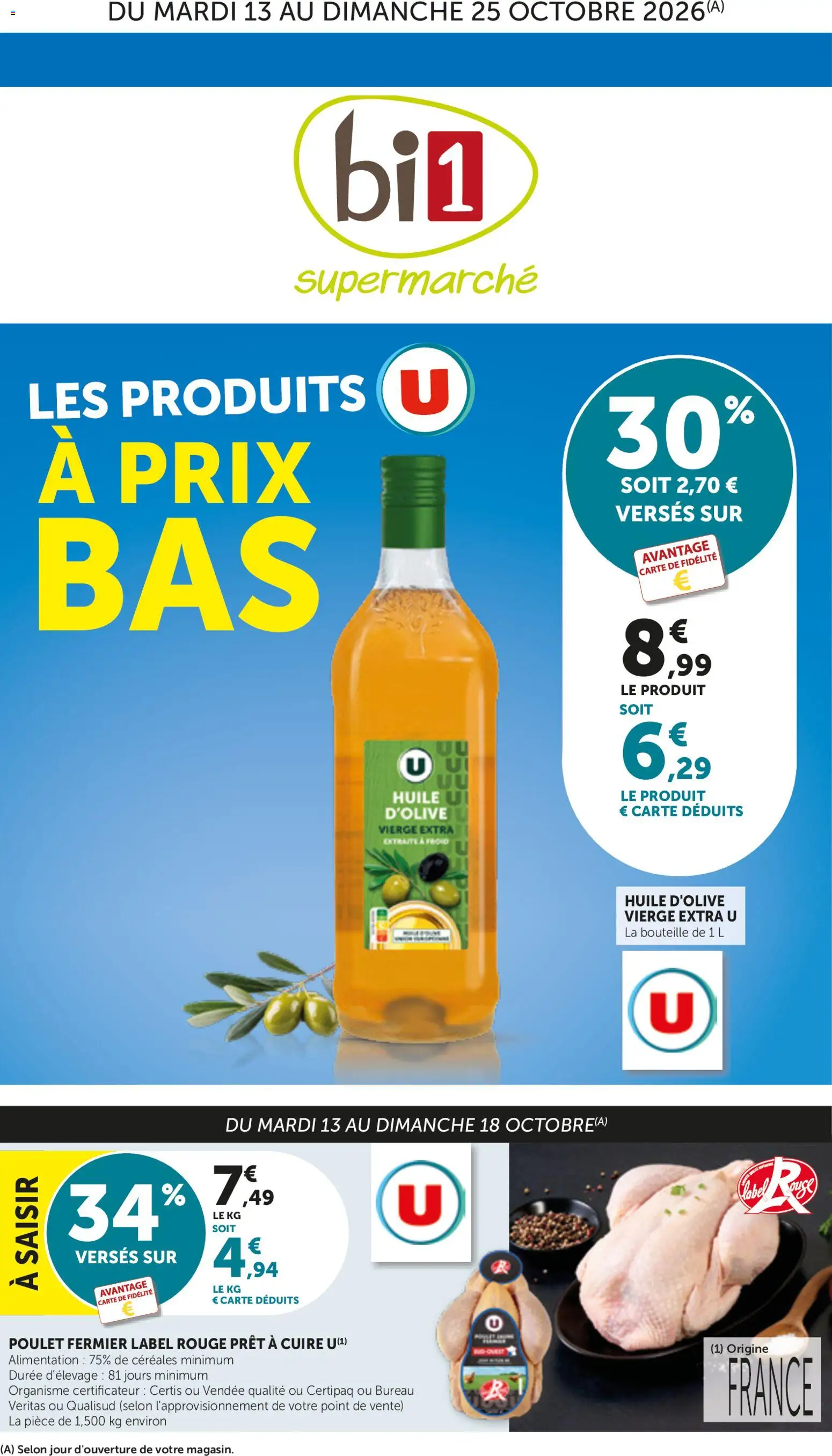 Prévisualisation de bi1 Catalogue supermarché du magasin bi1 formulaire valide 13/10/2026