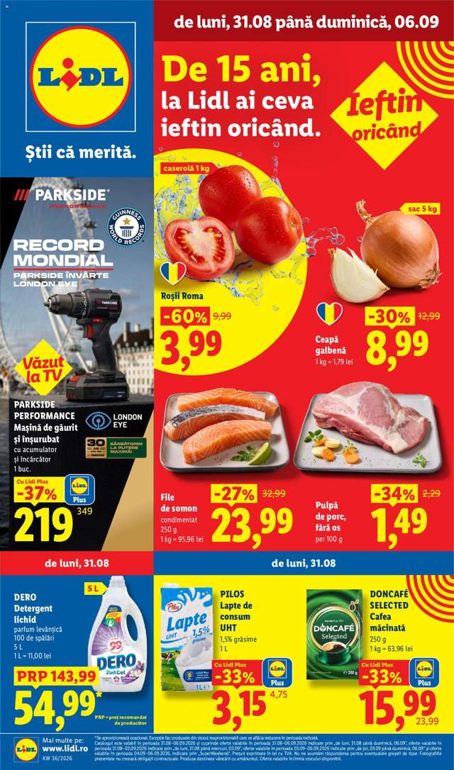 Noul catalog Lidl de la 31.08.