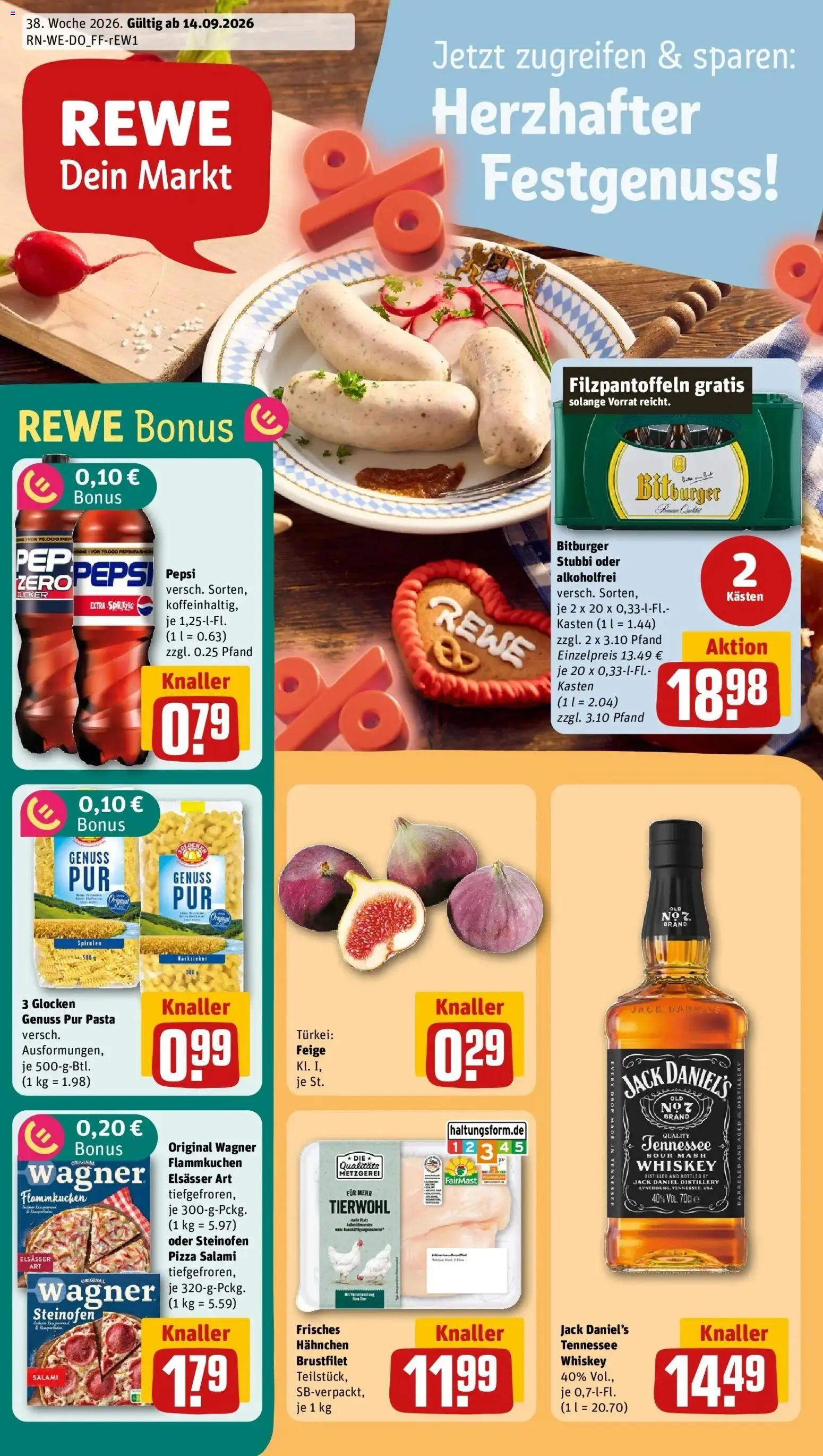 Vorschau von dem Prospekt des Geschäftes Rewe, gültig ab dem 14.09.2026