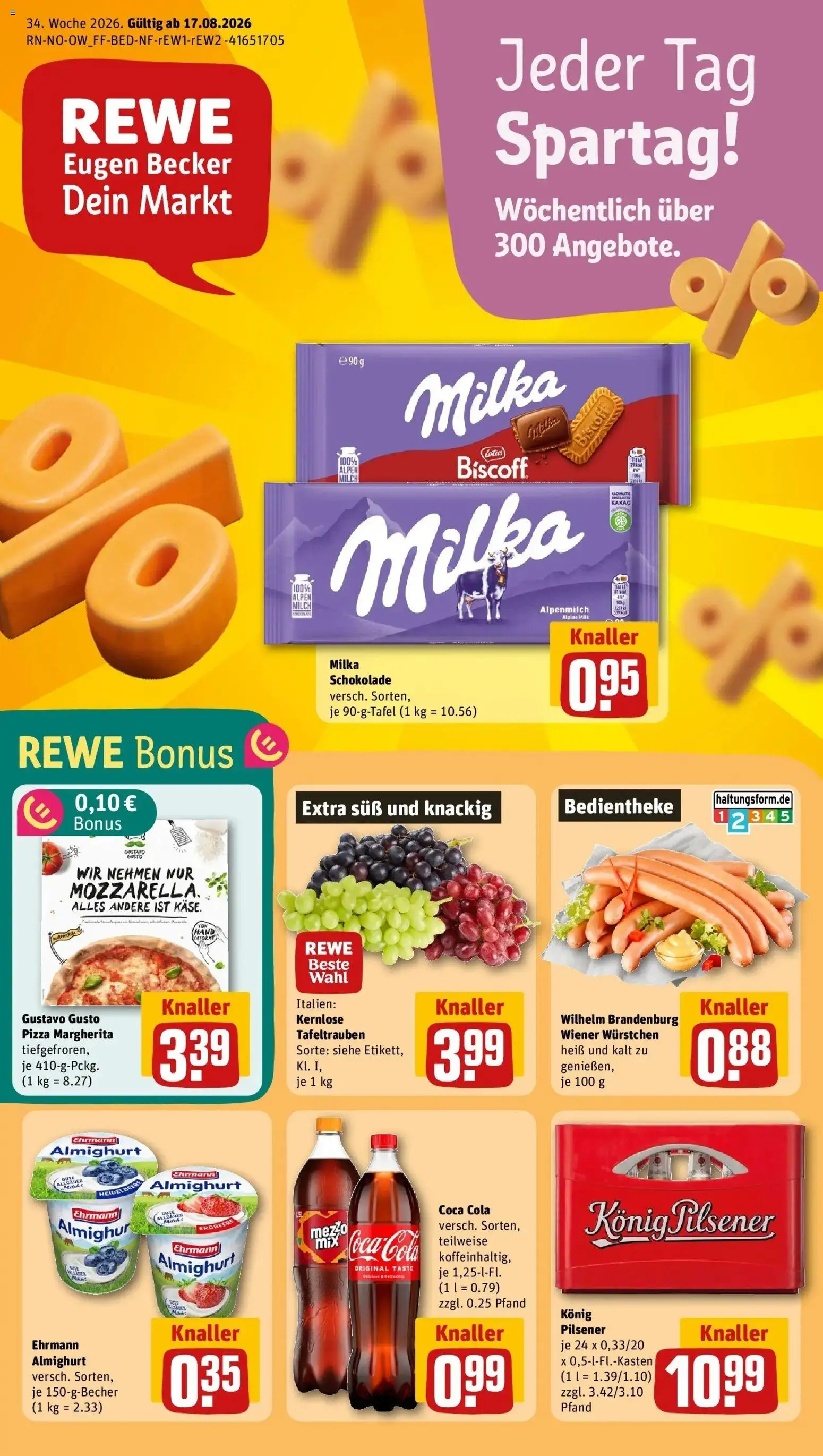 Vorschau von dem Prospekt des Geschäftes Rewe, gültig ab dem 17.08.2026