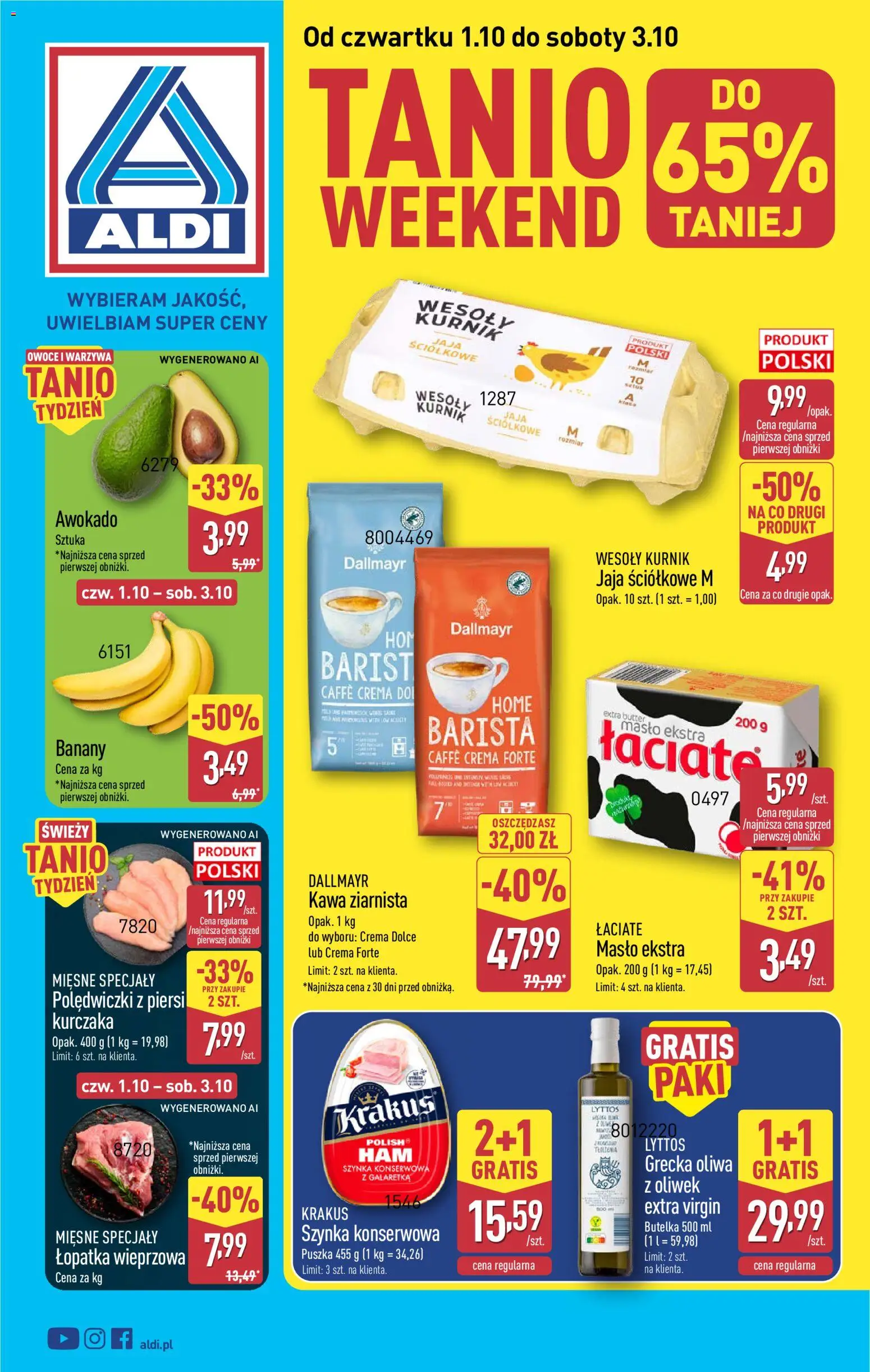 Náhled nabídky: Aldi Polsko Aldi Polsko leták - Oferta weekendowa platný od 01.10.2026