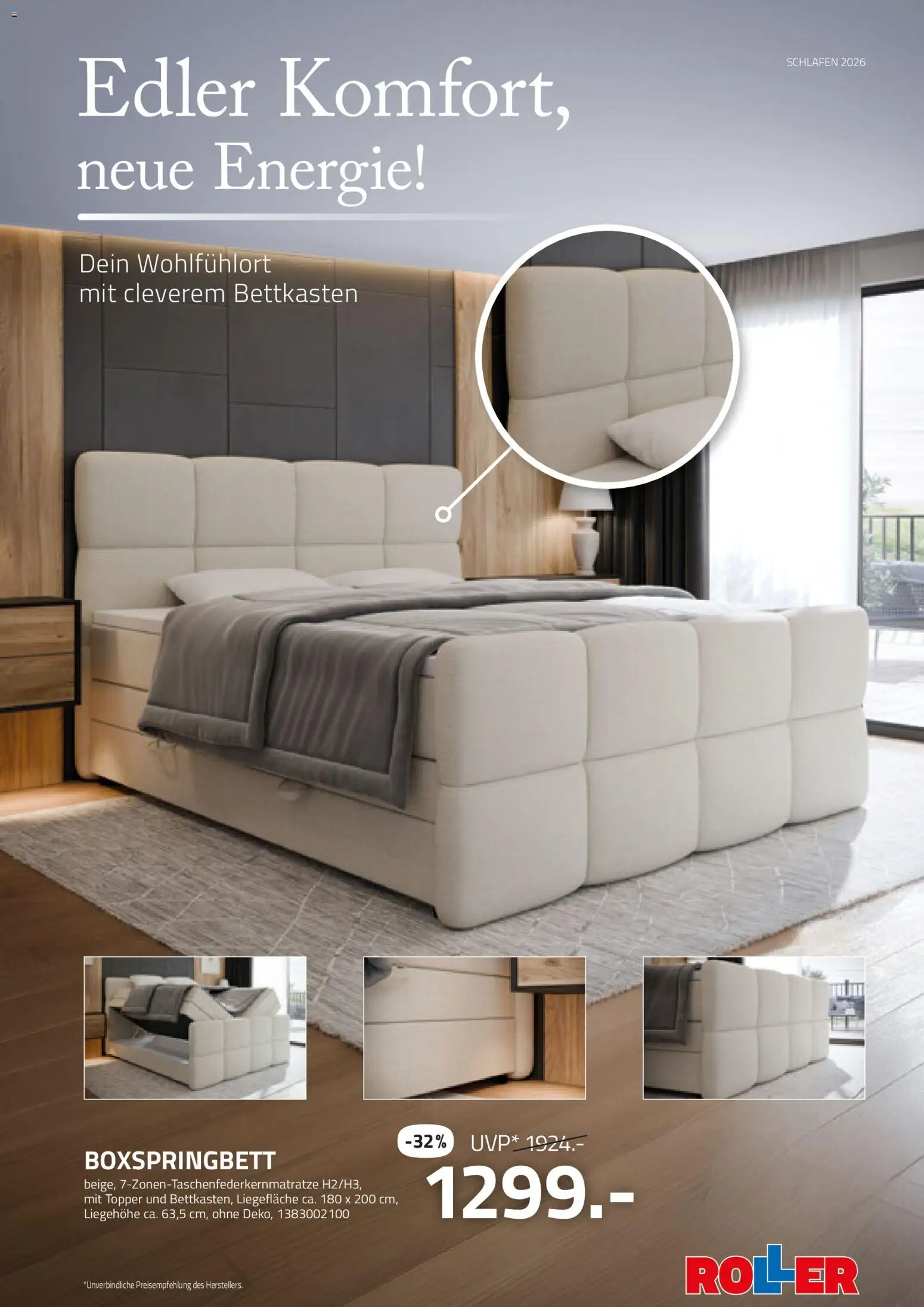 Vorschau von dem Prospekt des Geschäftes Roller, gültig ab dem 30.08.2026 - Boxspringbett, Topper