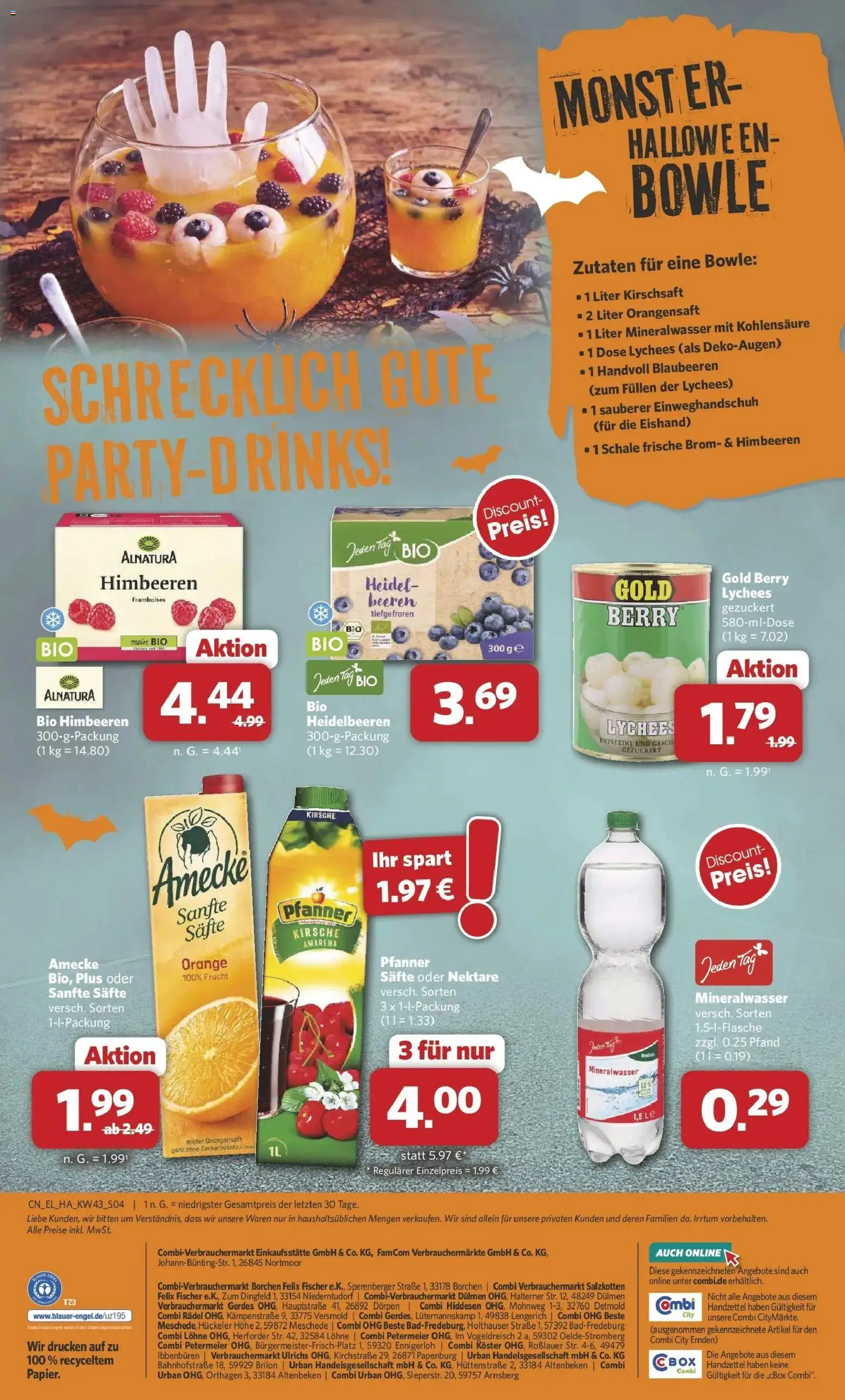 Vorschau von dem Prospekt des Geschäftes Combi, gültig ab dem 19.10.2026