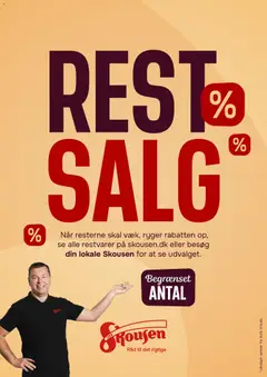 Eksempel på tilbudsavis Skousen - Restsalg fra butik Skousen gyldig fra 20/07/2026
