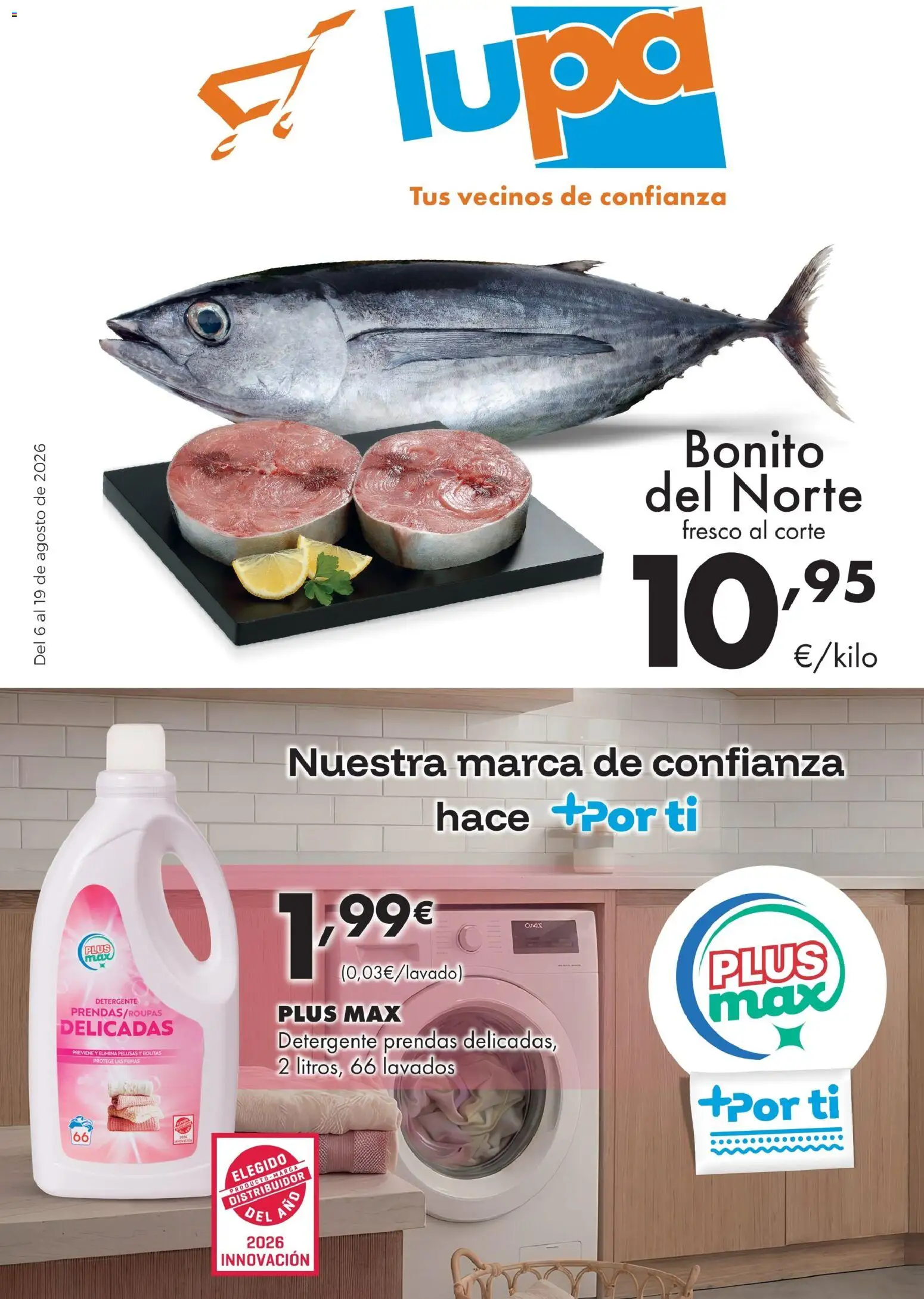 Vista previa del folleto de la tienda Lupa Supermercados válido desde el 06/08/2026 - Detergente