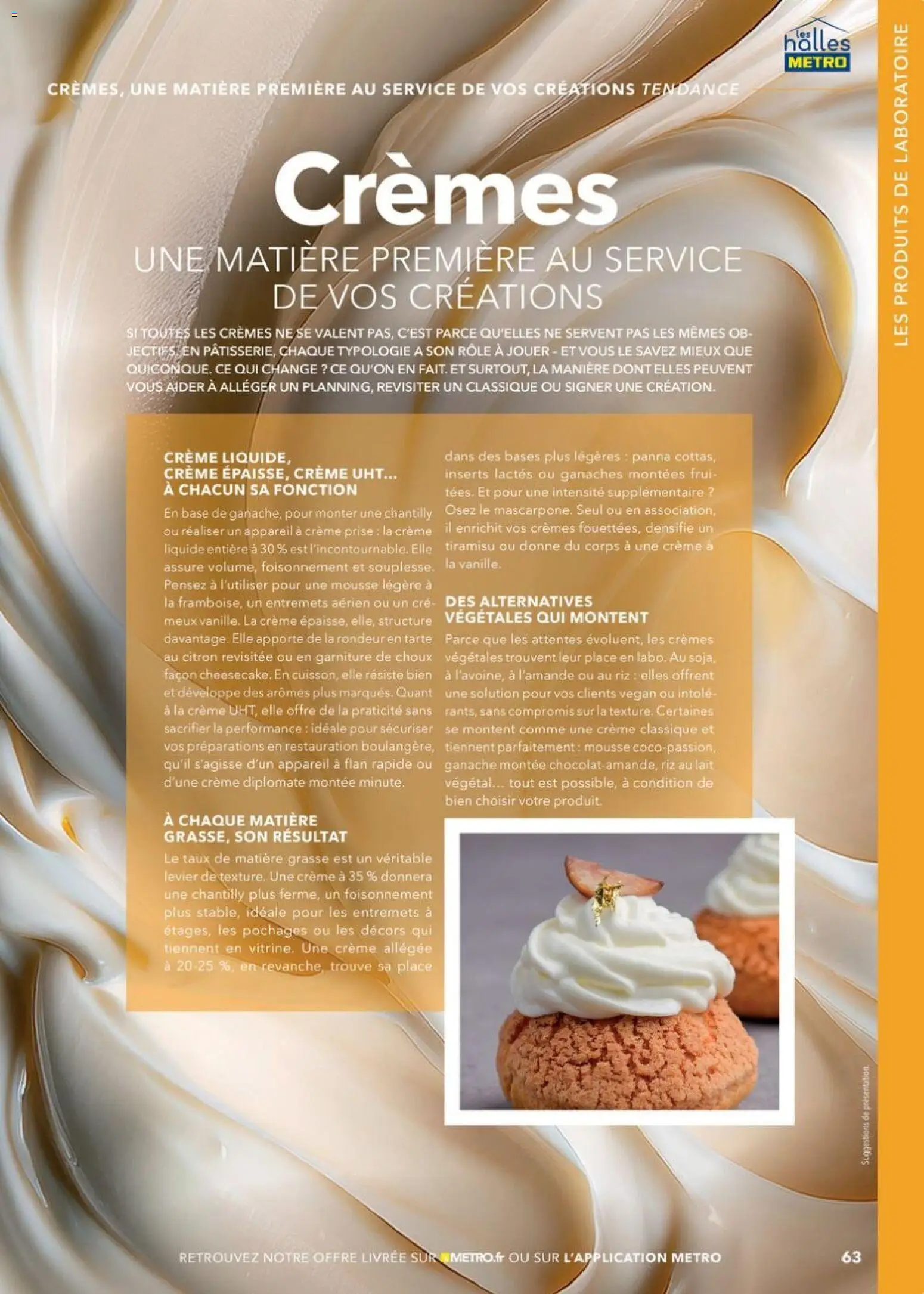 Prévisualisation de Boulangers Pâtissiers du magasin METRO formulaire valide 30/04/2026 - Tiramisu, Chantilly, Riz au lait, Lait, Riz, Crème, Mousse, Base