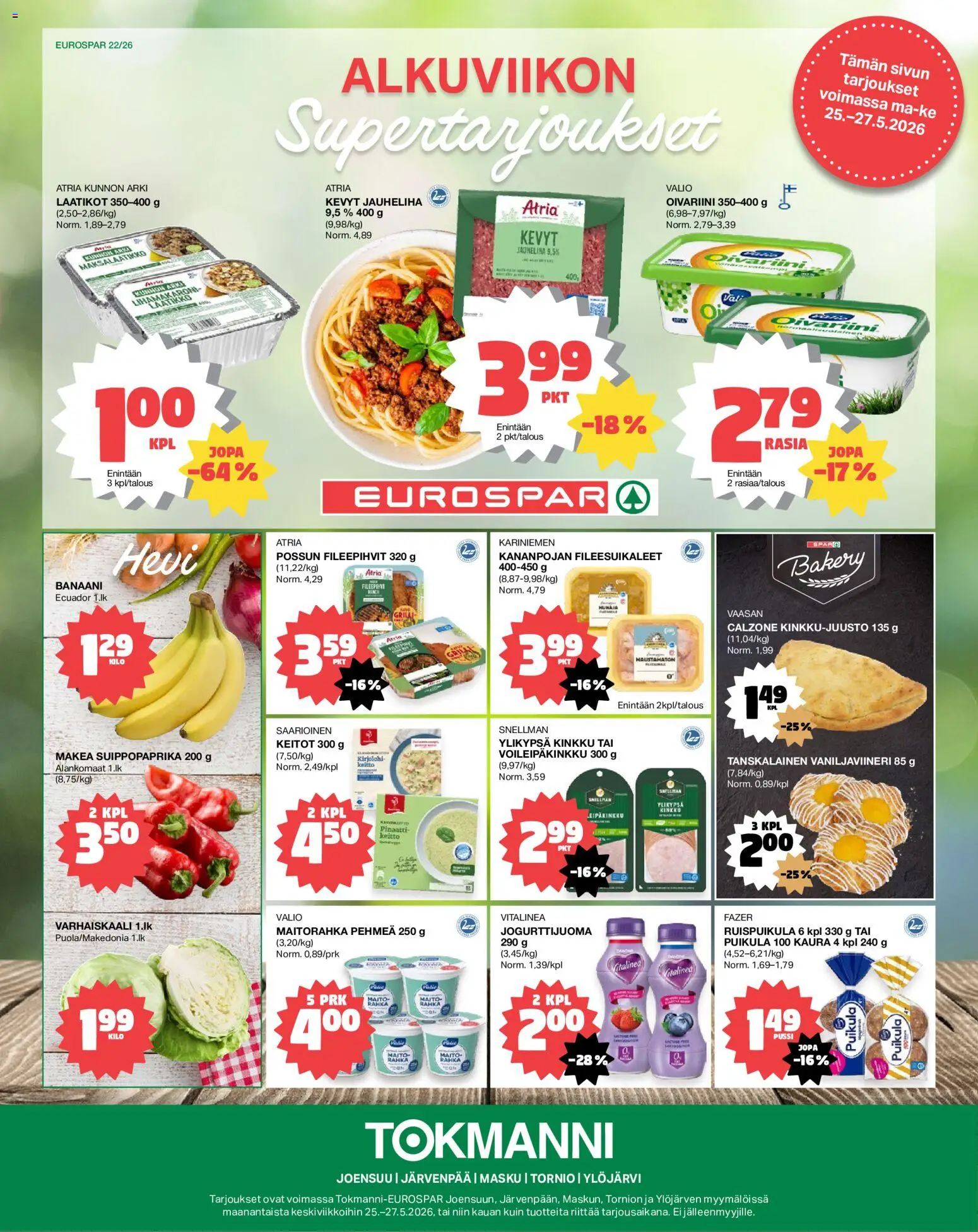 Kaupan Tokmanni Tokmanni - EUROSPAR esikatselu, voimassa 25/05/2026