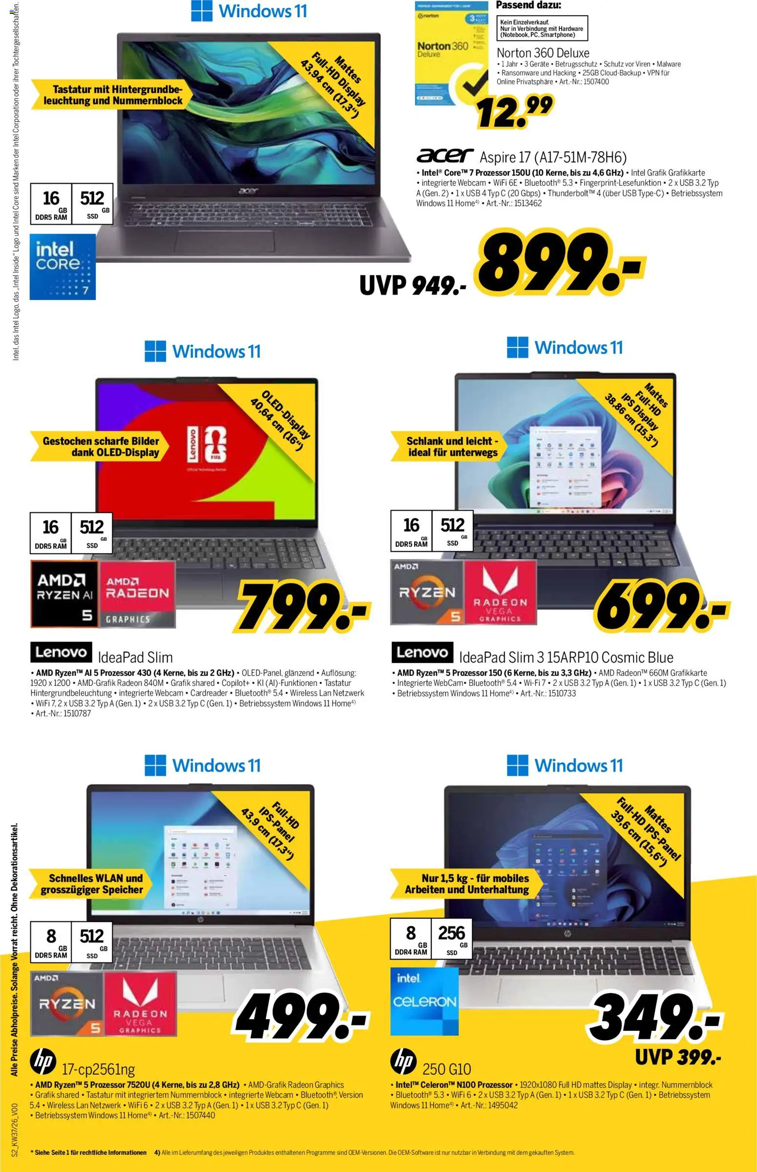 Vorschau von dem Prospekt des Geschäftes Medimax, gültig ab dem 05.09.2026 - Bilder, Lenovo, Tastatur, Grafikkarte, USB, Smartphone
