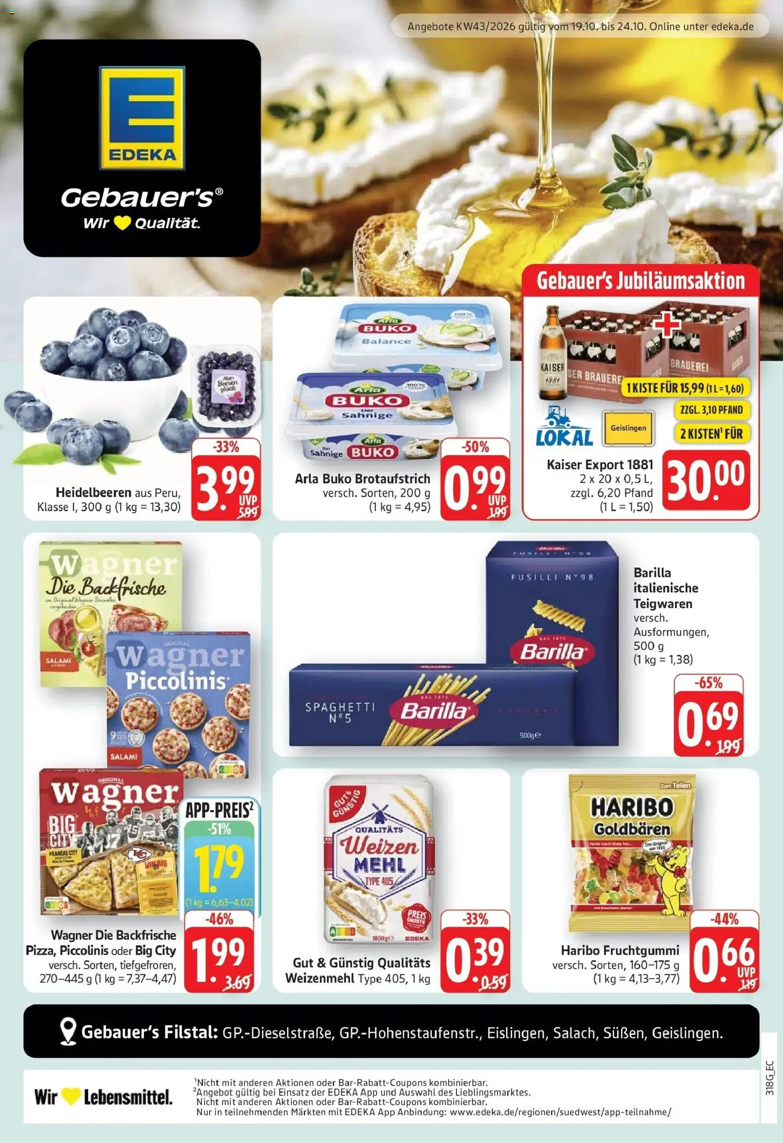 Vorschau von dem Prospekt des Geschäftes Edeka, gültig ab dem 19.10.2026