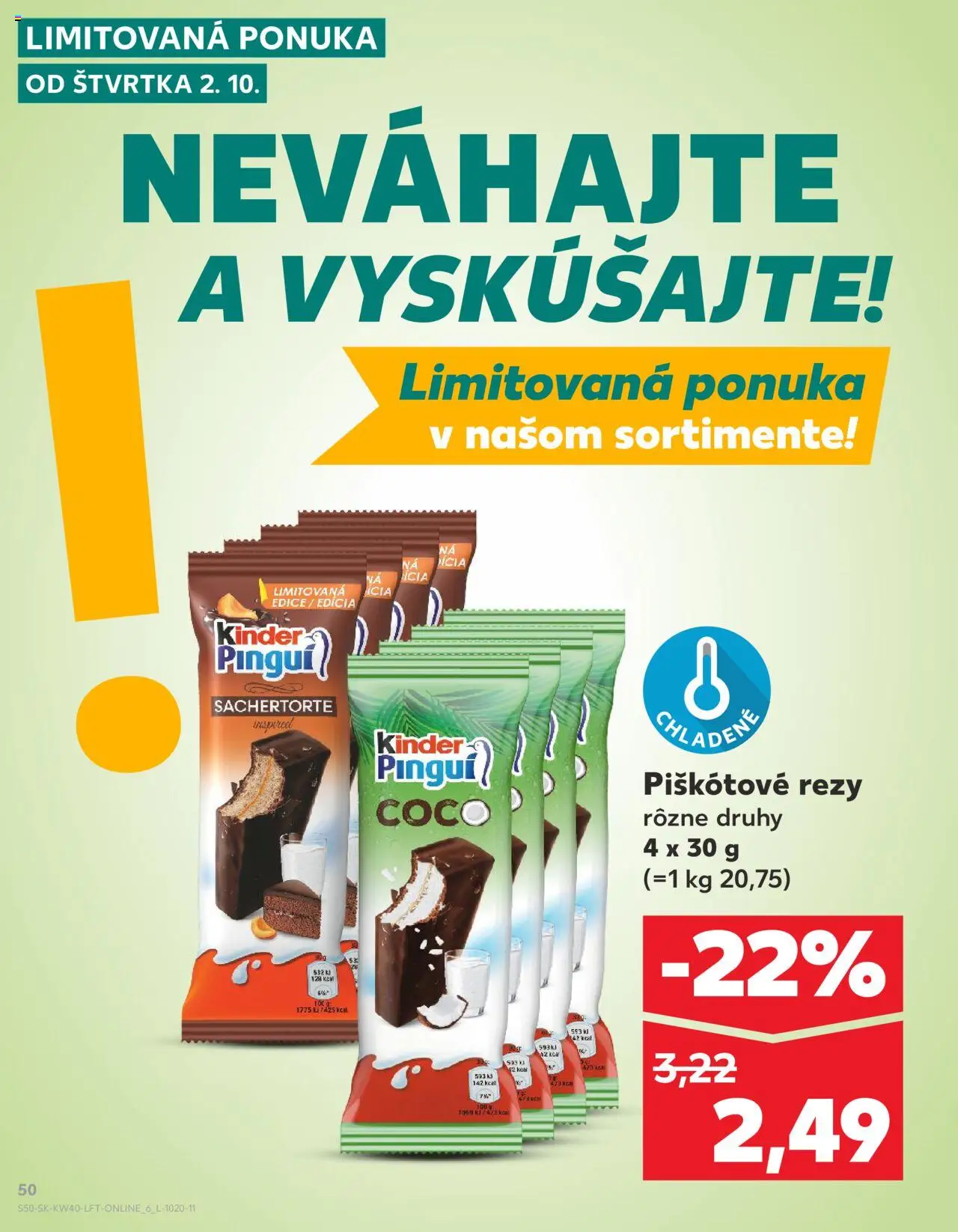 Náhľad Kaufland letáku platného od 02.10.2025 - Kinder