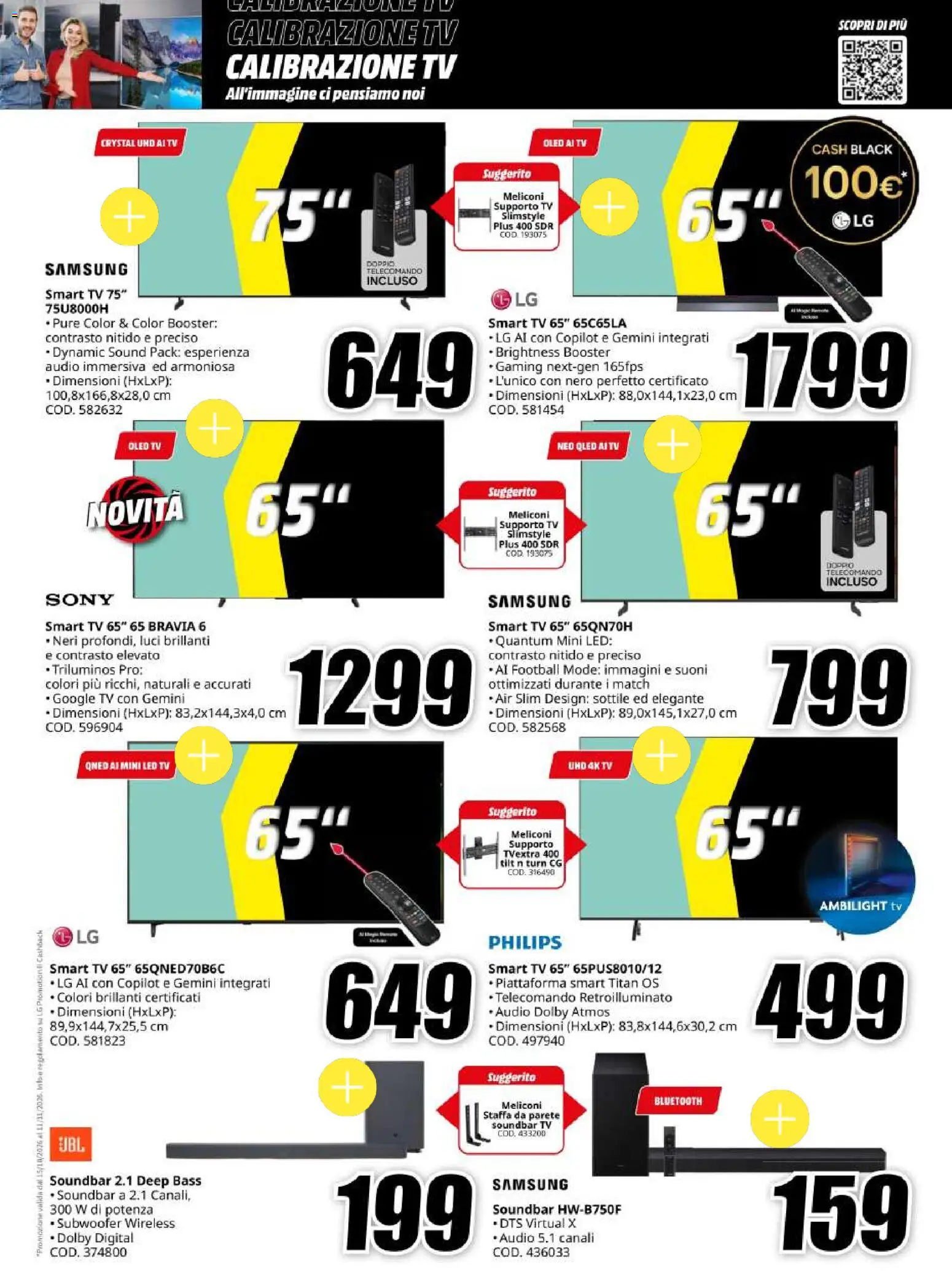 Anteprima dell'opuscolo Media World Black Friday dal negozio Media World valido da 30/10/2026 - Samsung, TV, smart TV, Soundbar, Telecomando, Audio