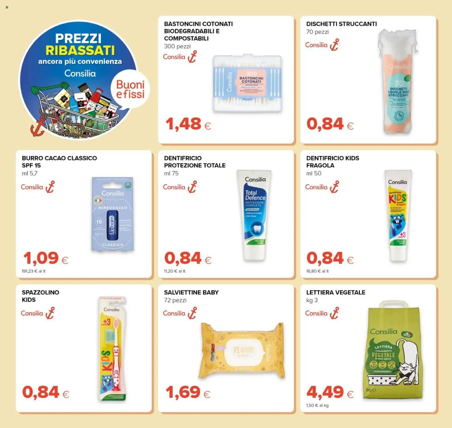 Anteprima dell'opuscolo Oasi volantino Prezzi Ribassati dal negozio Oasi valido da 21/08/2026 - Burro, Mais, Cacao, Dentifricio, Spazzolino, Dischetti struccanti