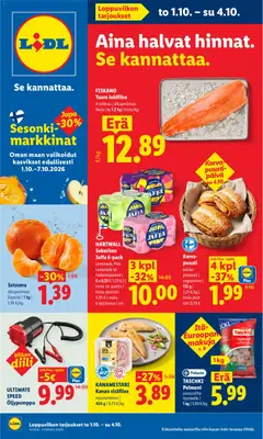 Kaupan Lidl Lidl tarjoukset Helsinki esikatselu, voimassa 01/10/2026
