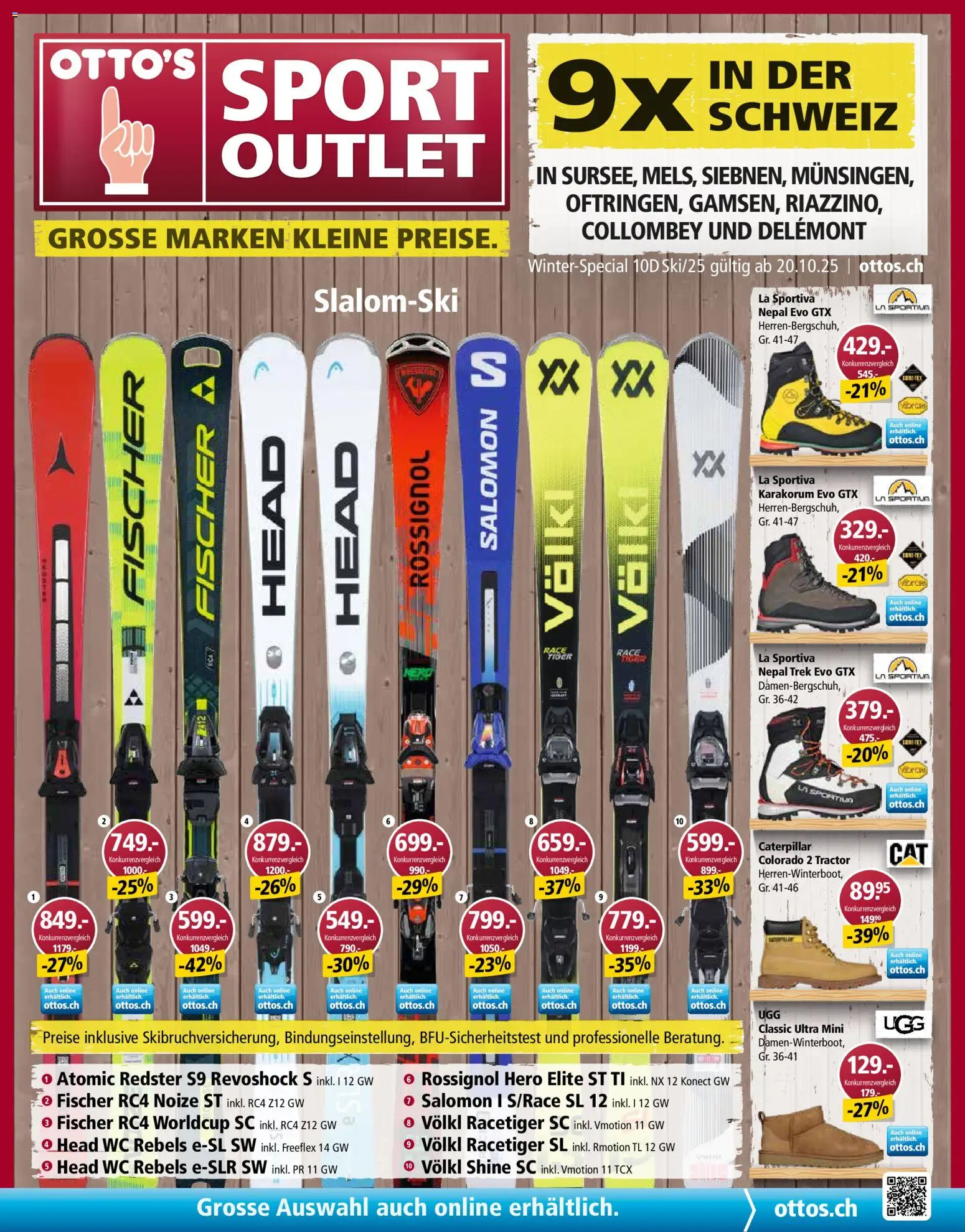Vorschau des Merkblatts Otto's aktionen Wintersport Spezial vom Shop Otto's gültig von 19.10.2026 bis 